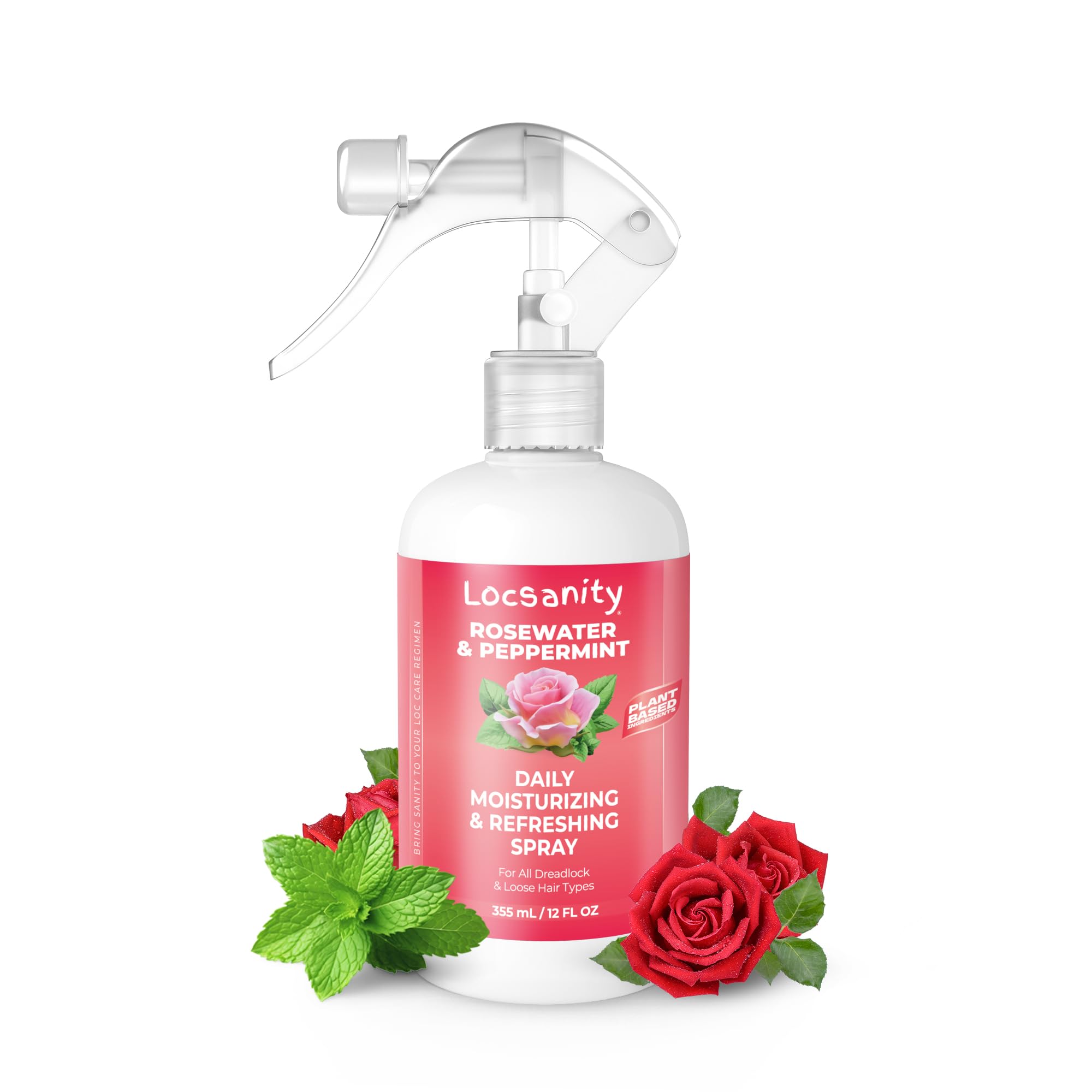 Locsanity Daily Moisturizing Spray for Locs – Rose Water & Peppermint