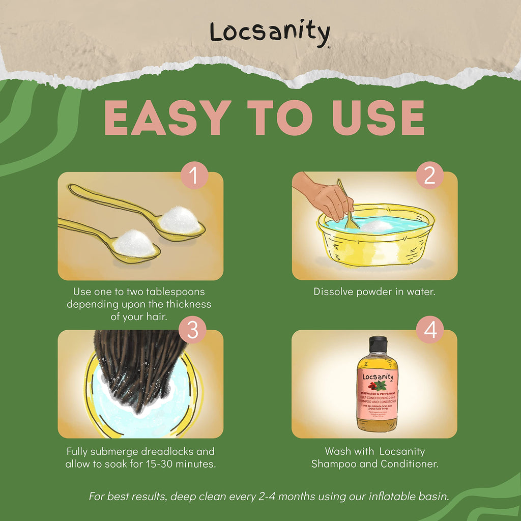 Locsanity Dreadlock Detox Powder & Cleansing Conditioner | Deep Clean Locs