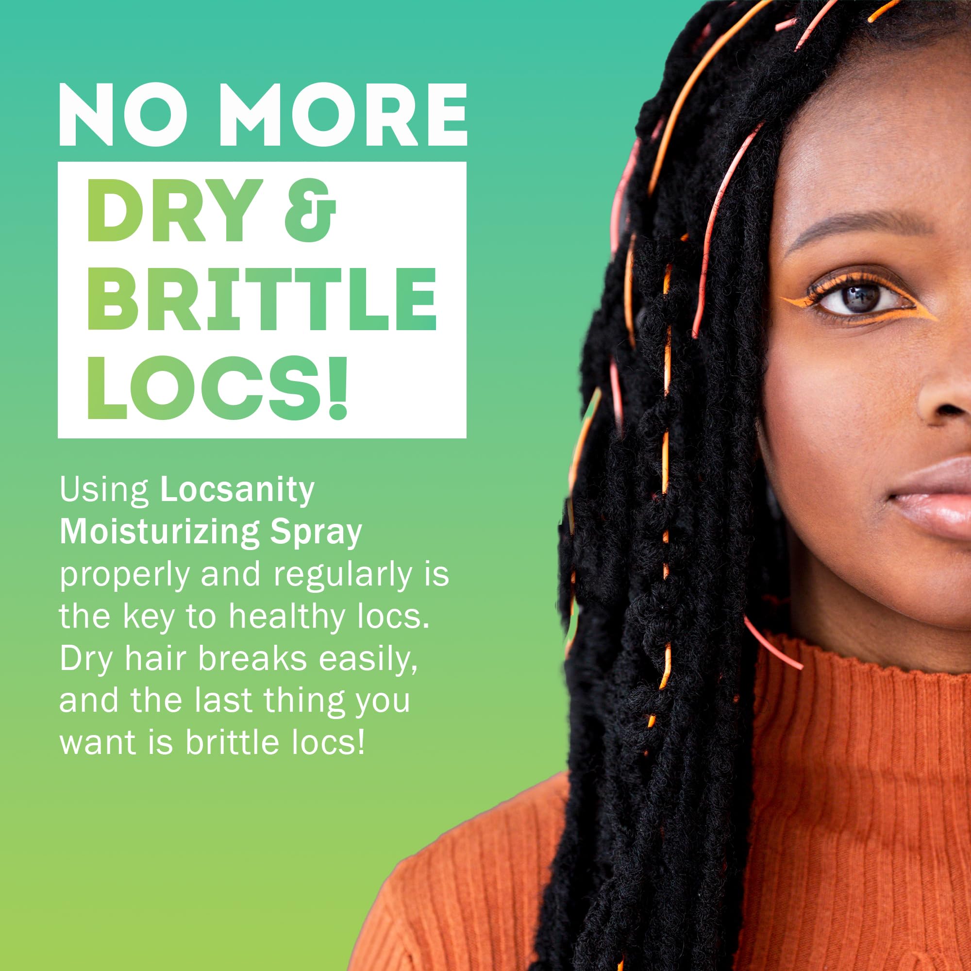 Locsanity Grapefruit Coconut & Lime Daily Moisturizing Spray for Locs | Lightweight Hydration 8 oz