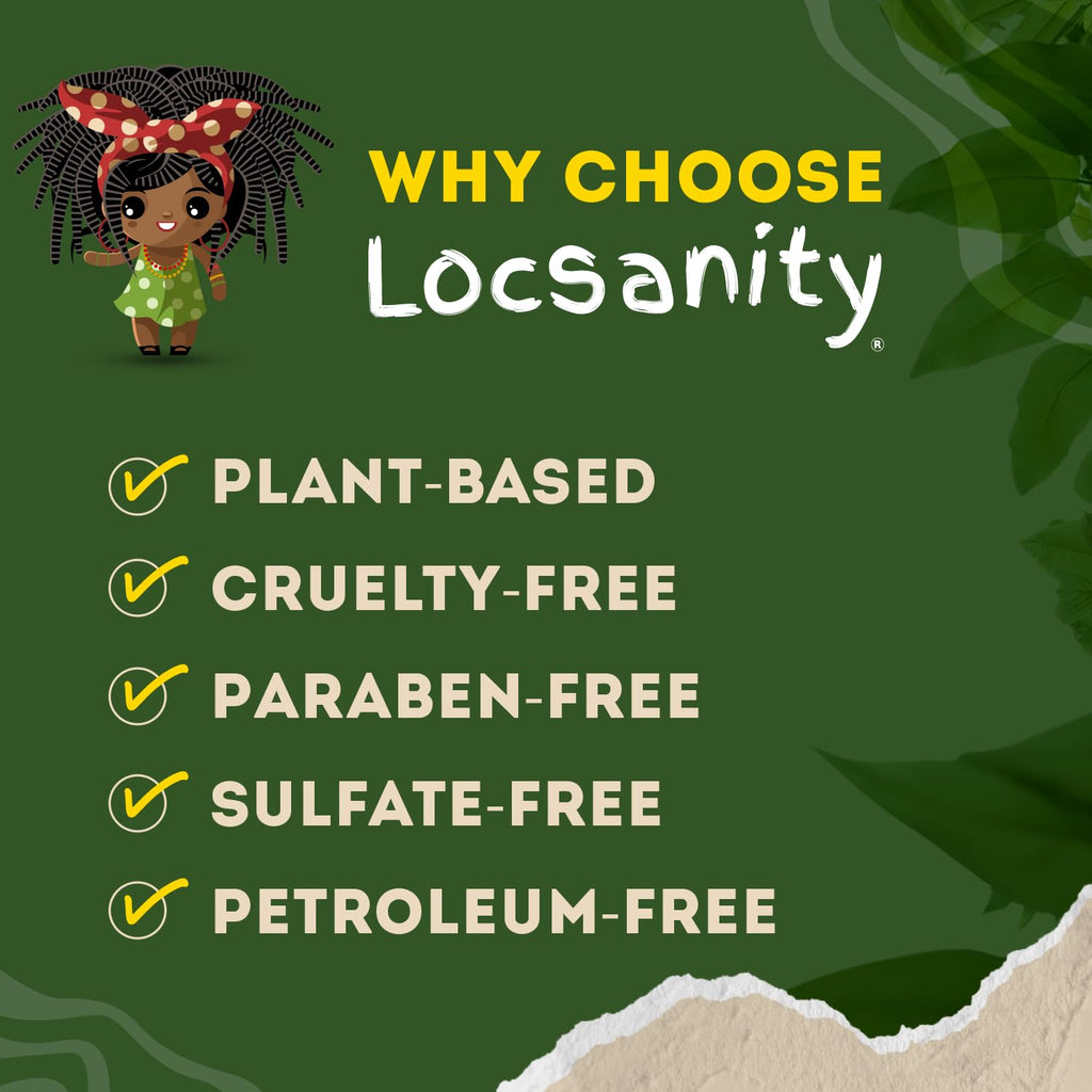 Locsanity Hibiscus Green Tea Hair Moisturizer Spray for Dreadlocks and Loose Hair – Thicker, Fuller Locs (8oz)