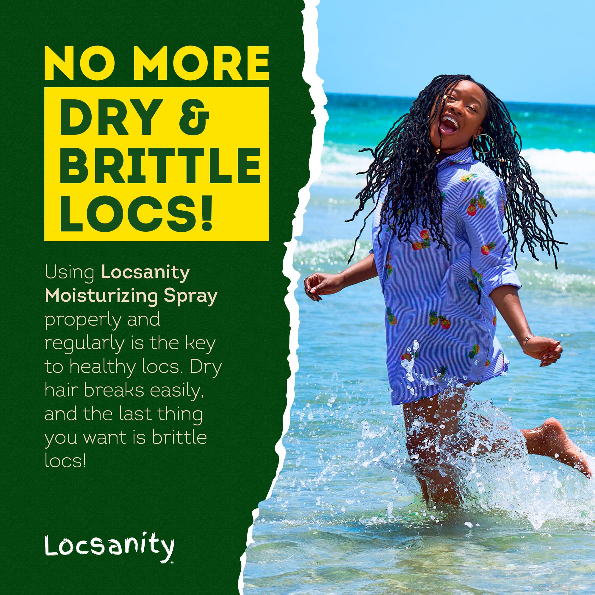 Locsanity Rosewater & Peppermint Daily Moisturizing Spray – Jumbo 32oz for Hydrated Locs & Scalp