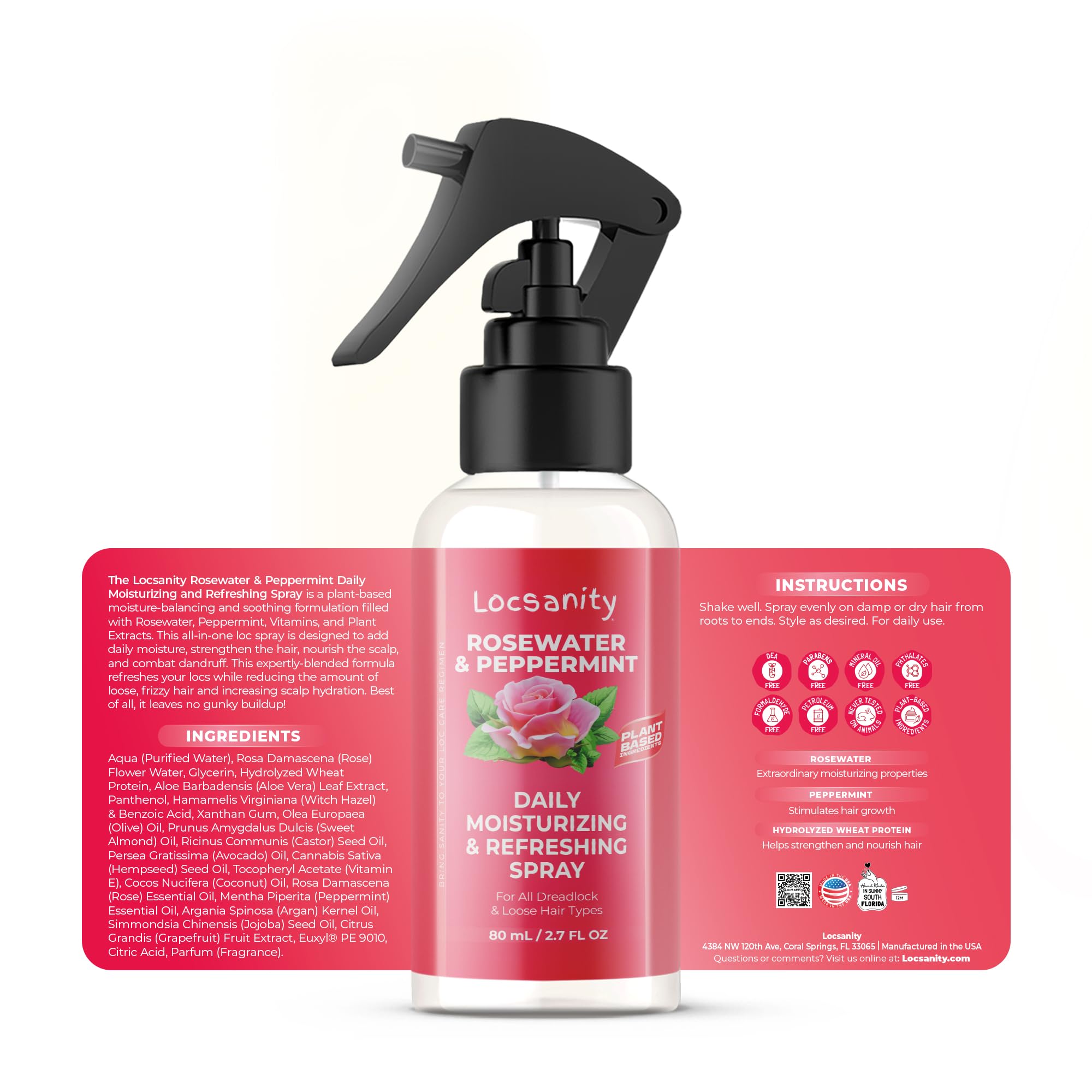 Locsanity Organic Teen Locs Essentials Kit – 2-in-1 Shampoo & Conditioner, Passion Fruit Spray, Hair Oil, Rosewater Peppermint Tightening Gel, Liquid Edge Gel