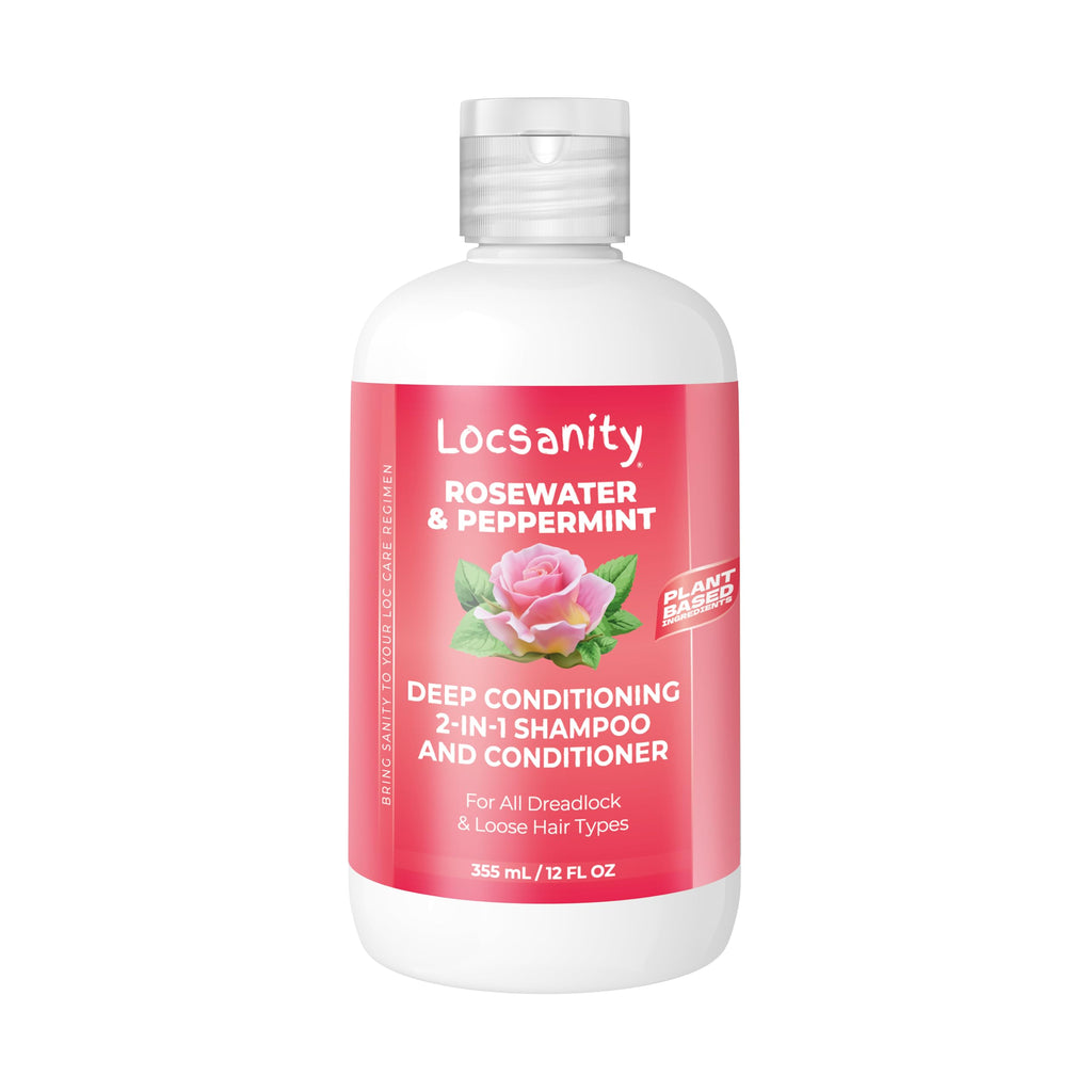 Locsanity Rosewater Peppermint 2-in-1 Shampoo & Conditioner for All Loc Types