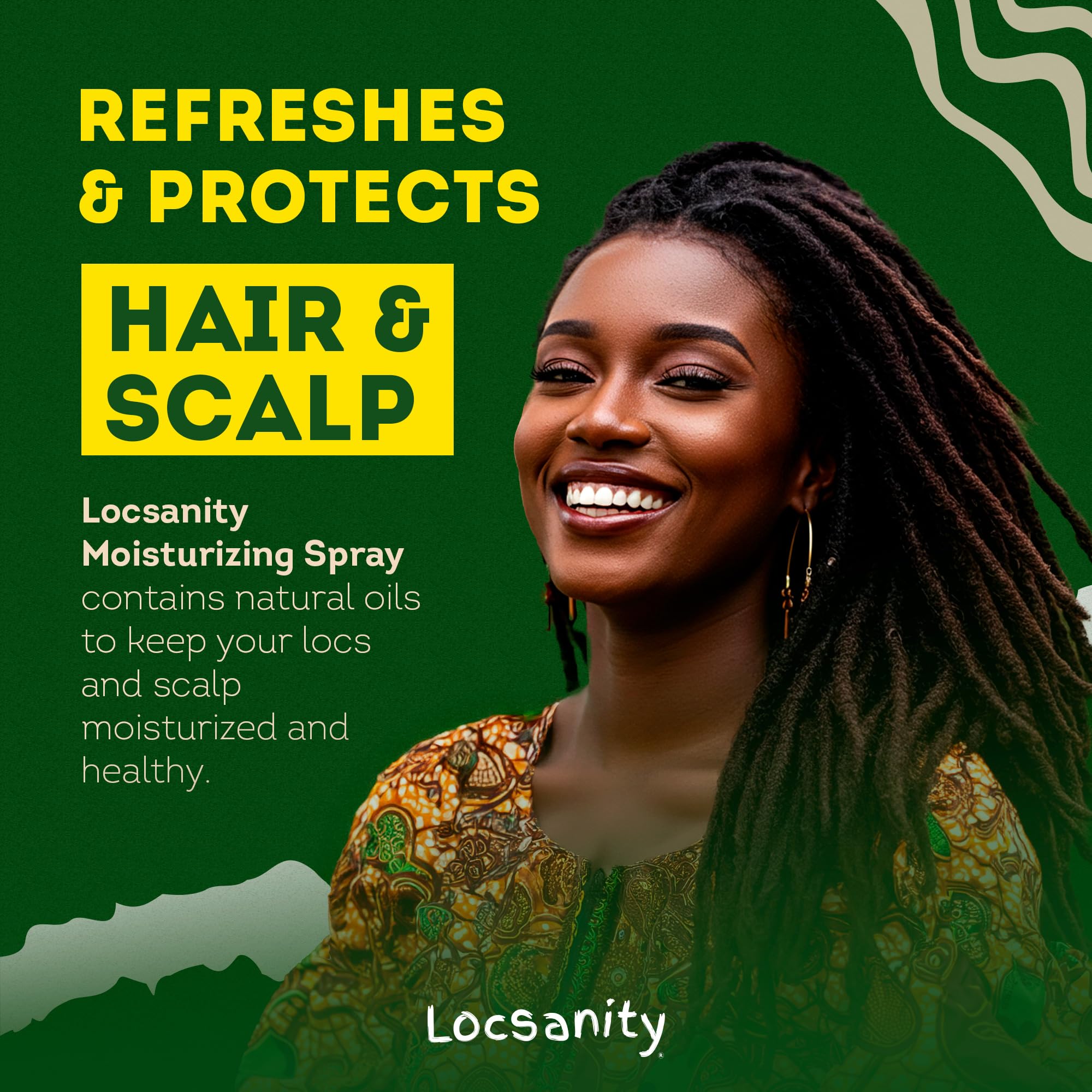 Locsanity Daily Moisturizing Rose Water & Peppermint Hair Scalp Refresher for Locs - 8oz