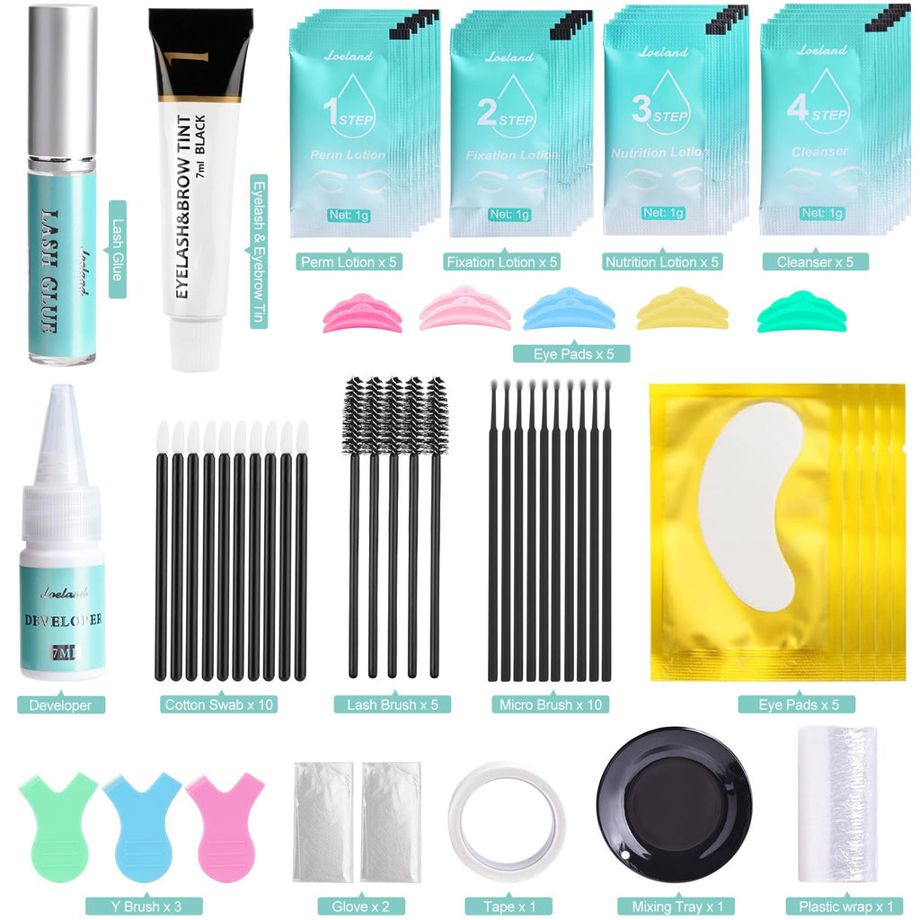 Loeland Lash Lift Kit - Long-Lasting Curl & Color, At-Home Salon-Quality