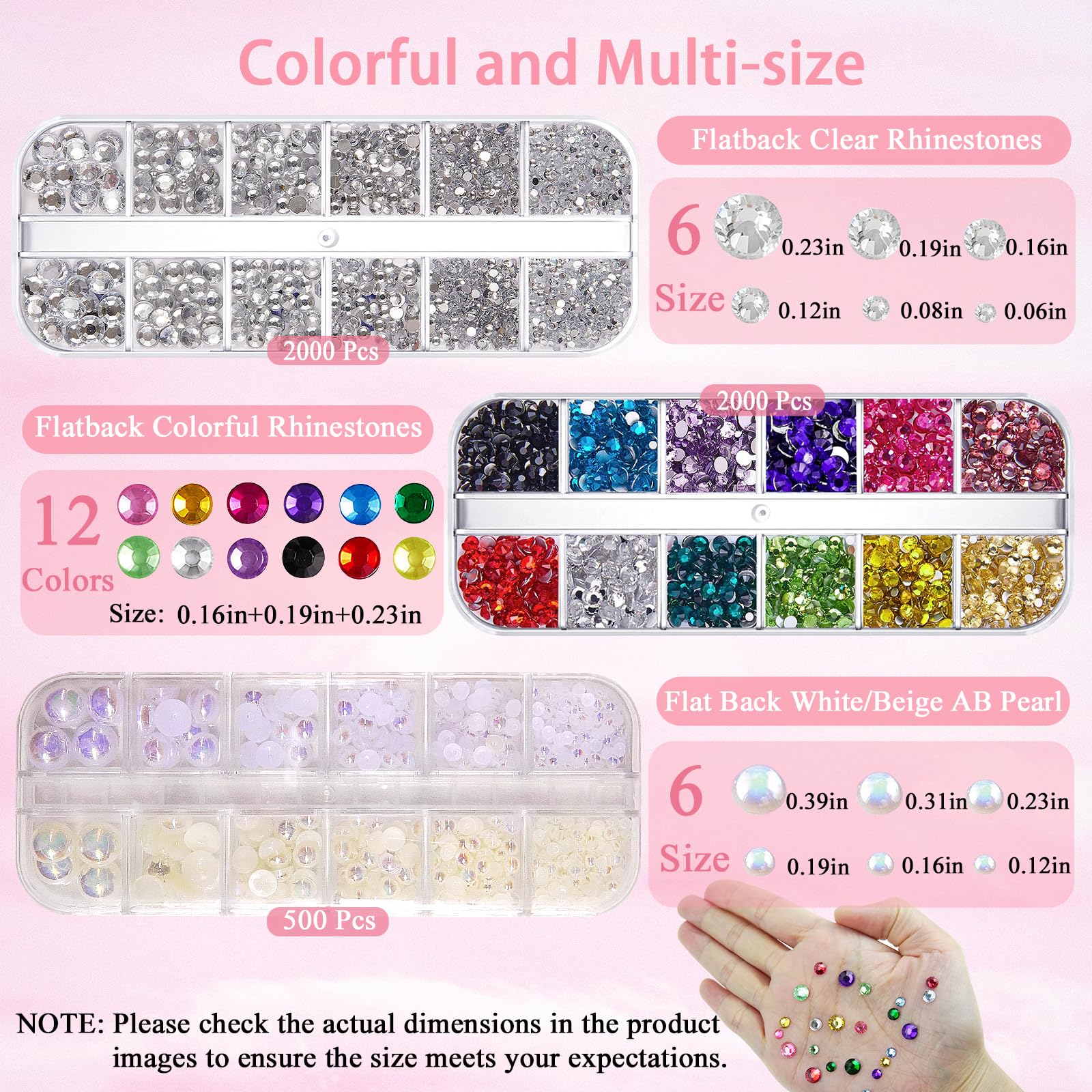 LOIKMIUP Hair & Face Gems Kit with Glue, Pearls, Glitter & Tools