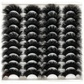 loladook Mink Lashes Fluffy 3D Volume - Dramatic 25mm Cat Eye Full Strip Lashes