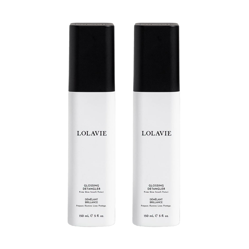 LolaVie Glossing Detangler – 5 oz, 2 Pack | 15x Softer, 99% Flyaway Reduction, 450-degree Heat Protectant