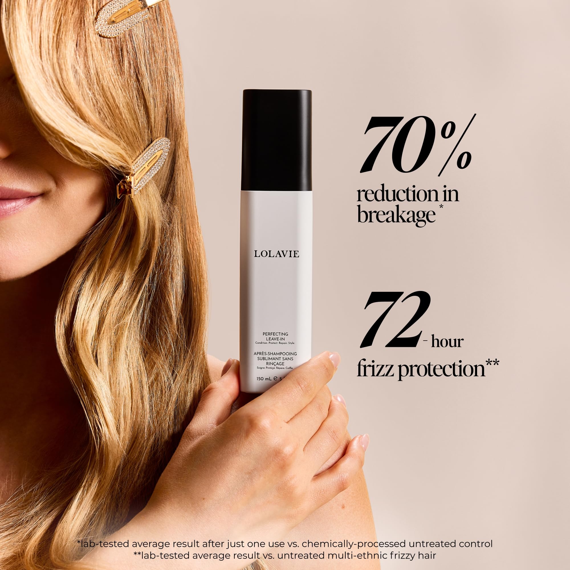 LolaVie Jen's Glossy Perfection Set – Glossing Detangler + Leave-In Conditioner | 450°F Heat Protection | Vegan & Color-Safe