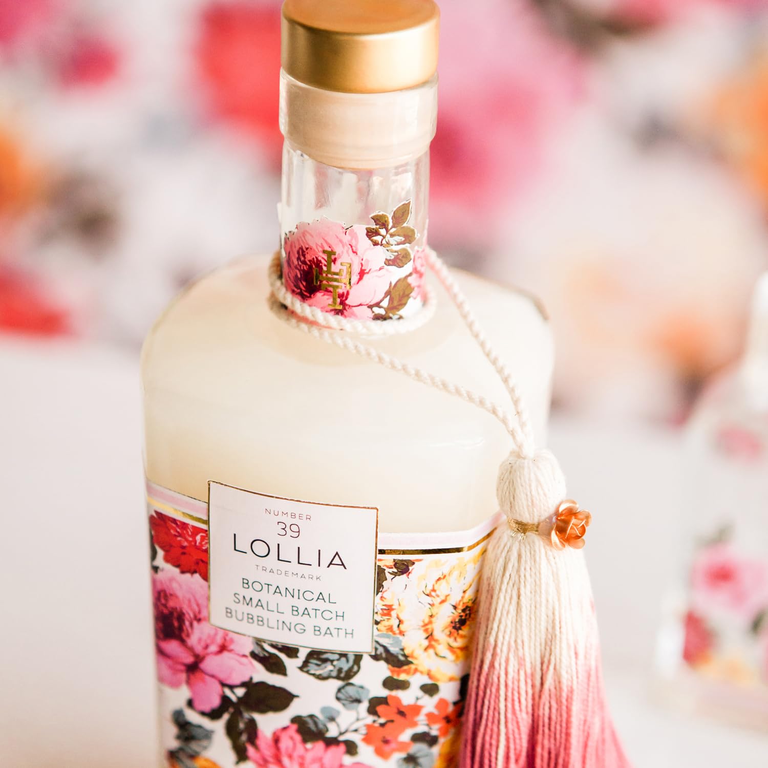 LOLLIA Always in Rose Bubble Bath – Rose & Hibiscus Scented Luxury Bubble Bath