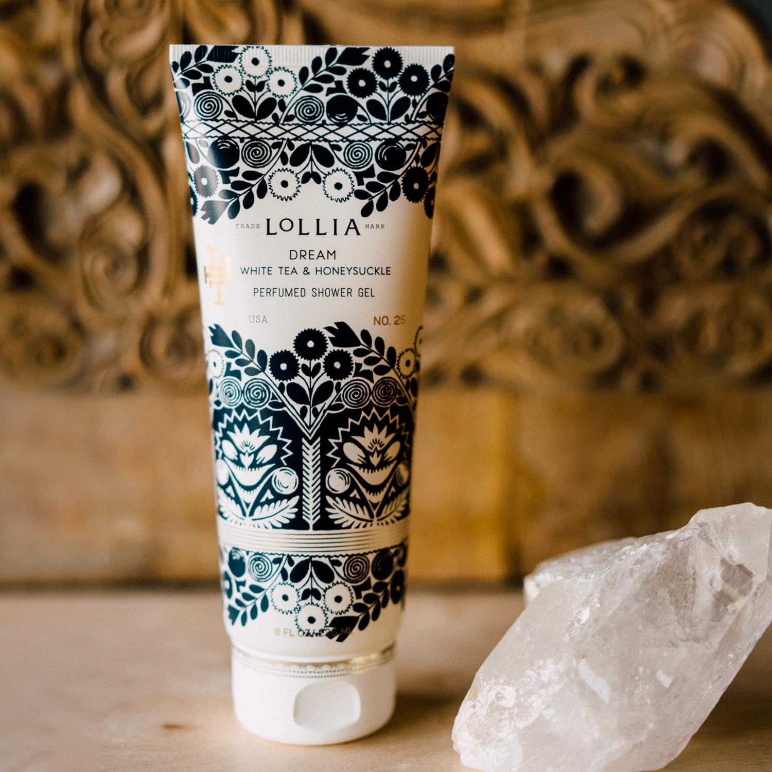 LOLLIA Dream Shower Gel | White Tea & Honeysuckle, 8 oz