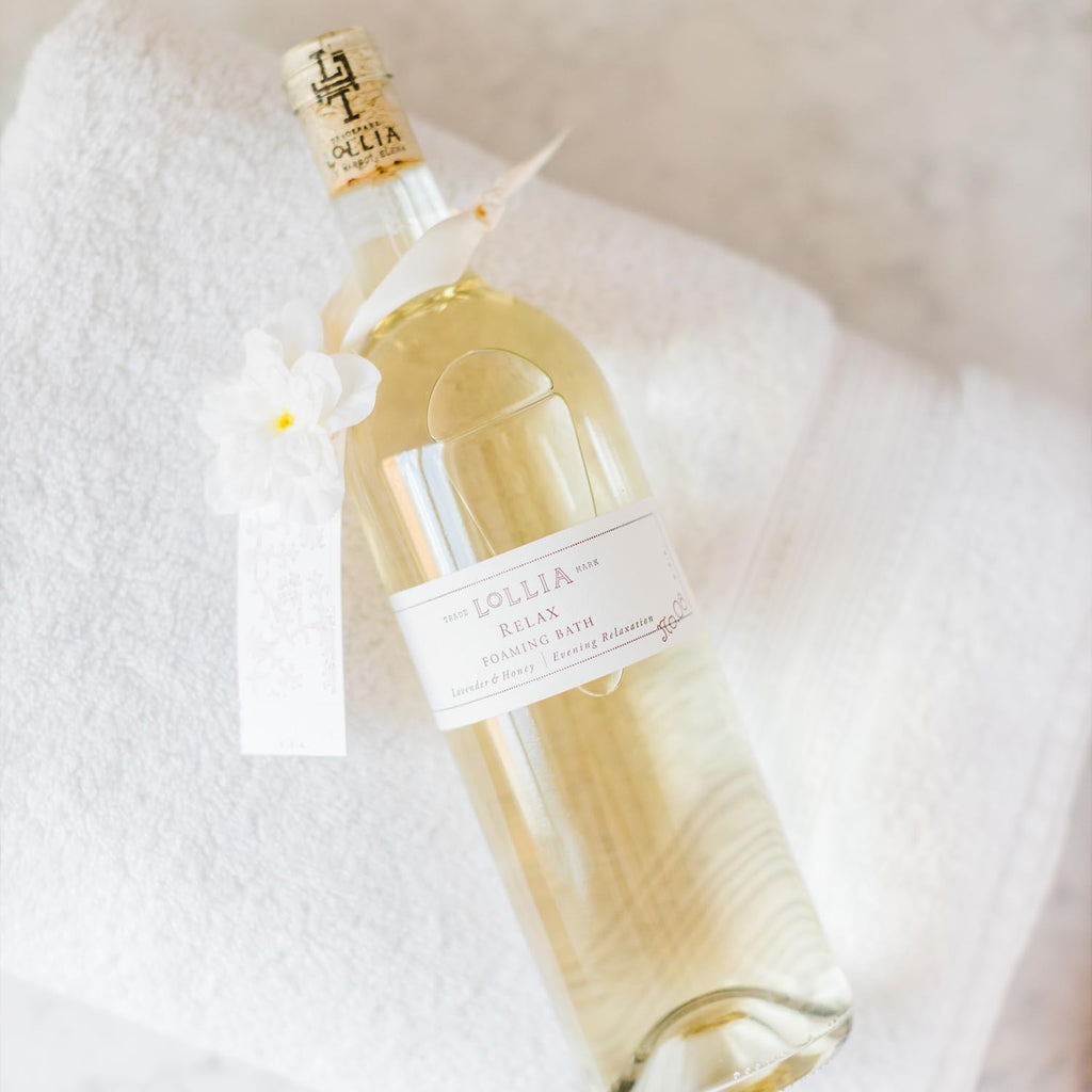 Lollia Relax Bubble Bath – Lavender & Honey Scent, 25 fl oz