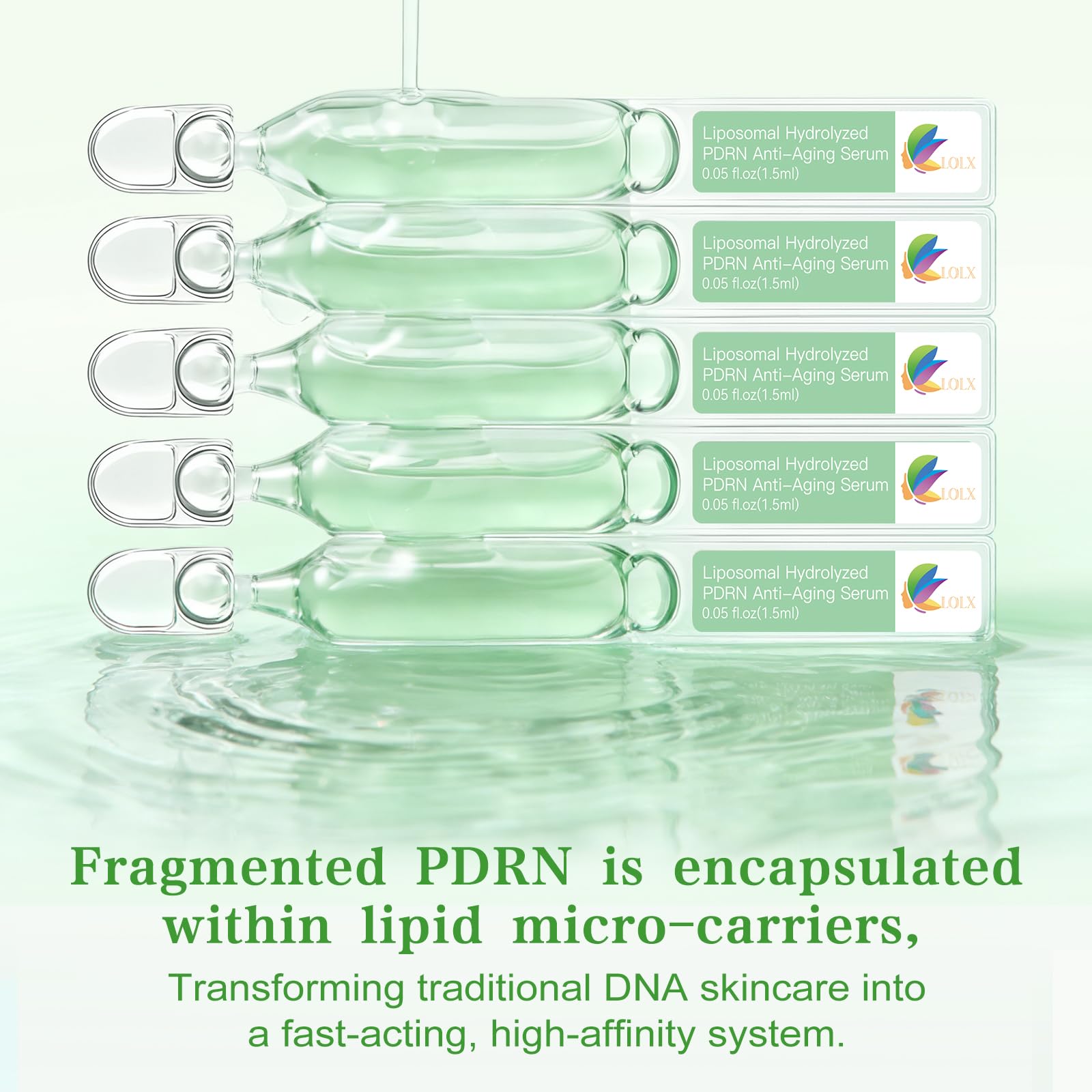 LOLX Liposomal PDRN Serum – 10,000ppm PDRN, 10,000ppm HA, Deep Hydration & Firming