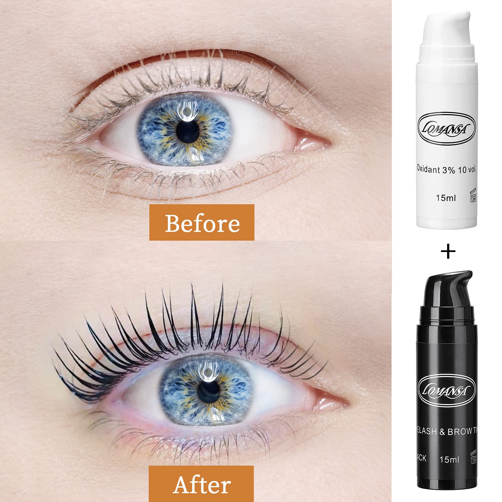 Lomansa Black Eyelash Color Kit — DIY Lash & Brow Color (15ml)