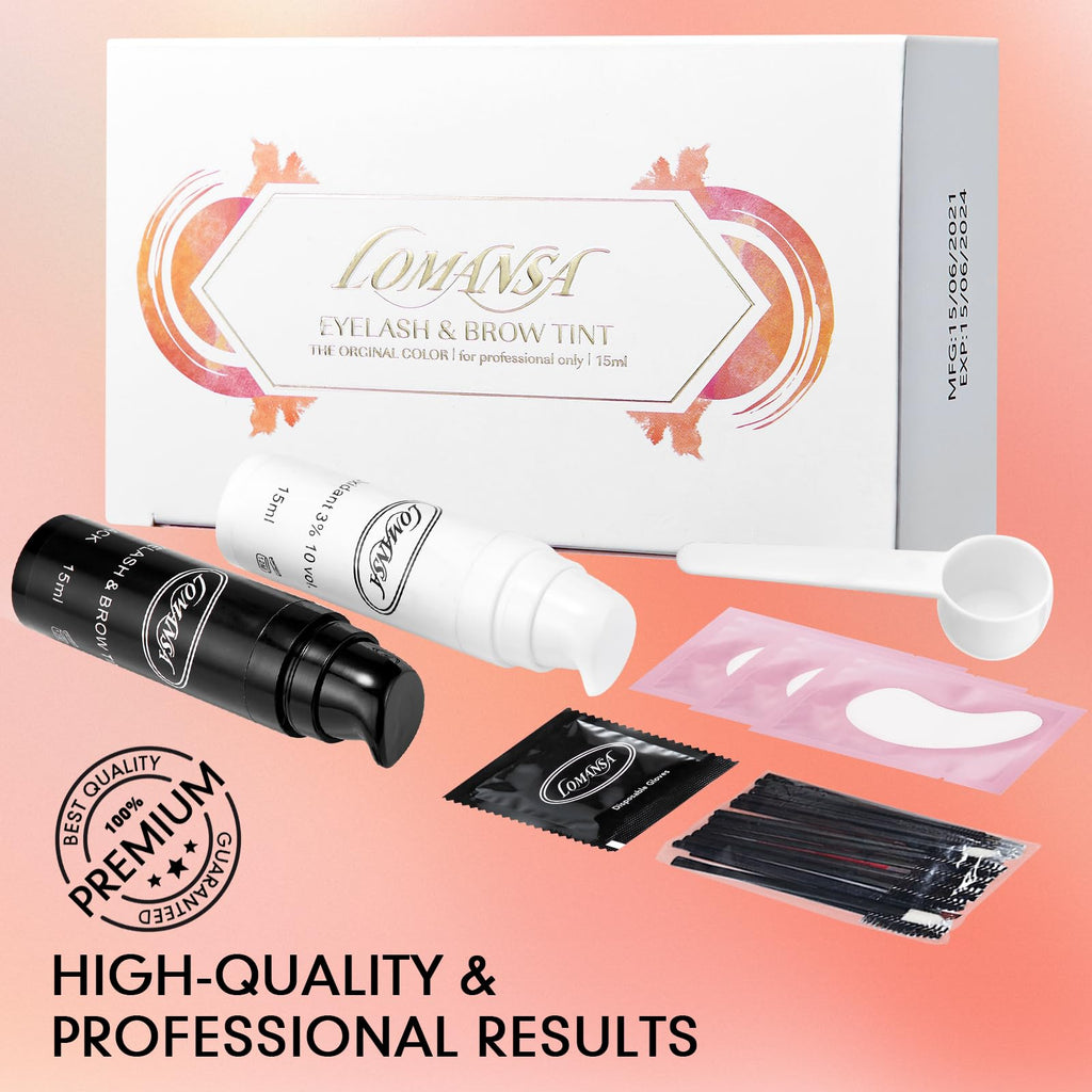 Lomansa Black Eyelash Color Kit — DIY Lash & Brow Color (15ml)