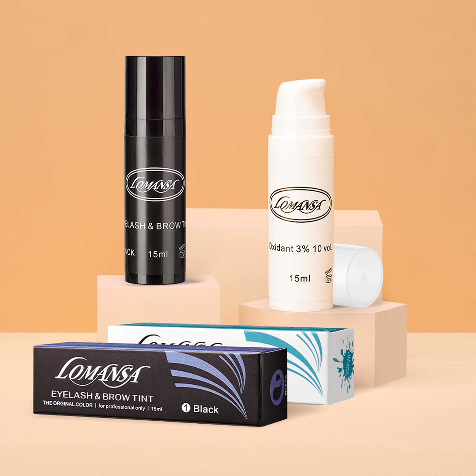 Lomansa Black Eyelash Color Kit — DIY Lash & Brow Color (15ml)