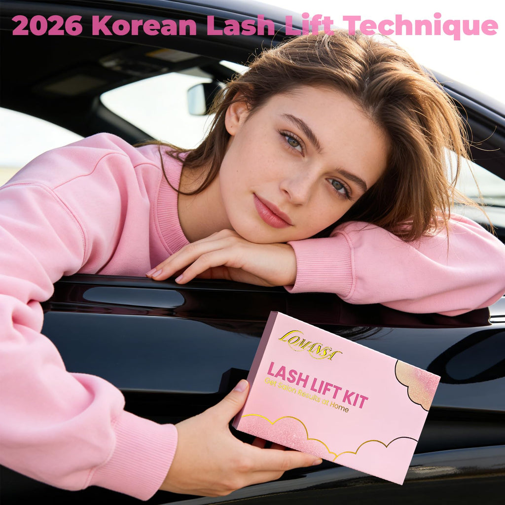 Lomansa Lash Lift Kit for Beginners — At-Home DIY Eyelash Perm with Open Eye Pads