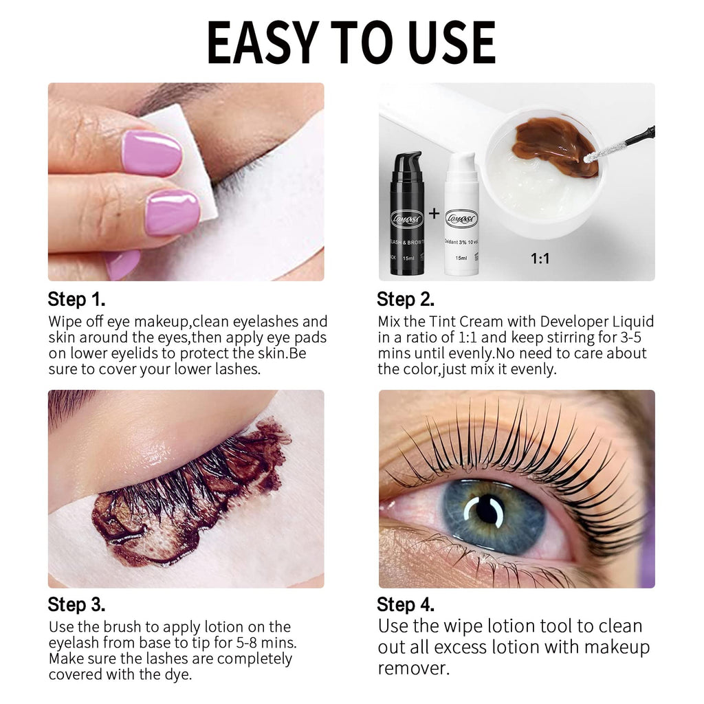 Lomansa Black Eyelash Color Kit — DIY Lash & Brow Color (15ml)