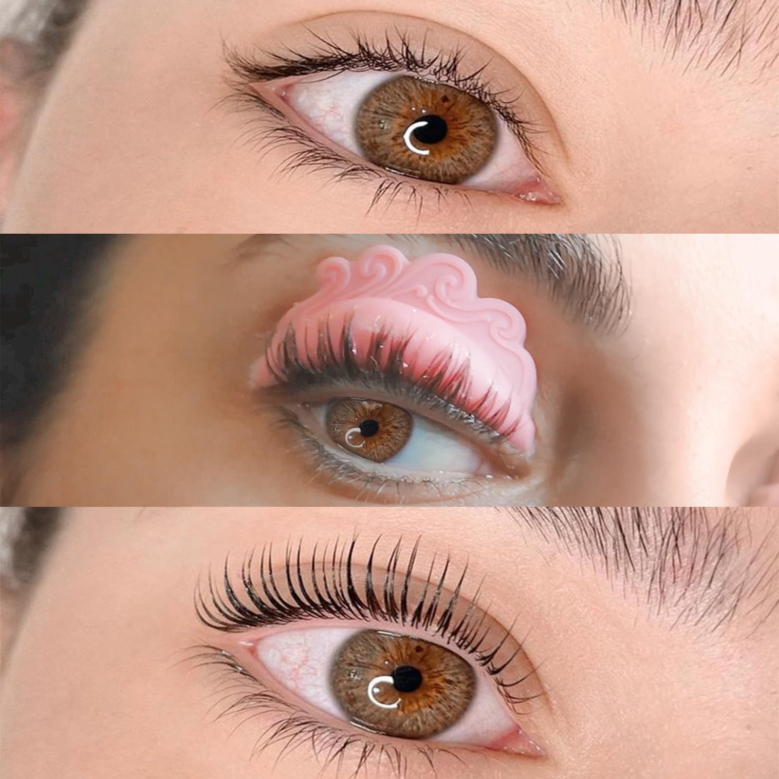 Lomansa Lash Lift Kit for Beginners – At-Home Eyelash Perm with Open Eye Self-Lift Pads