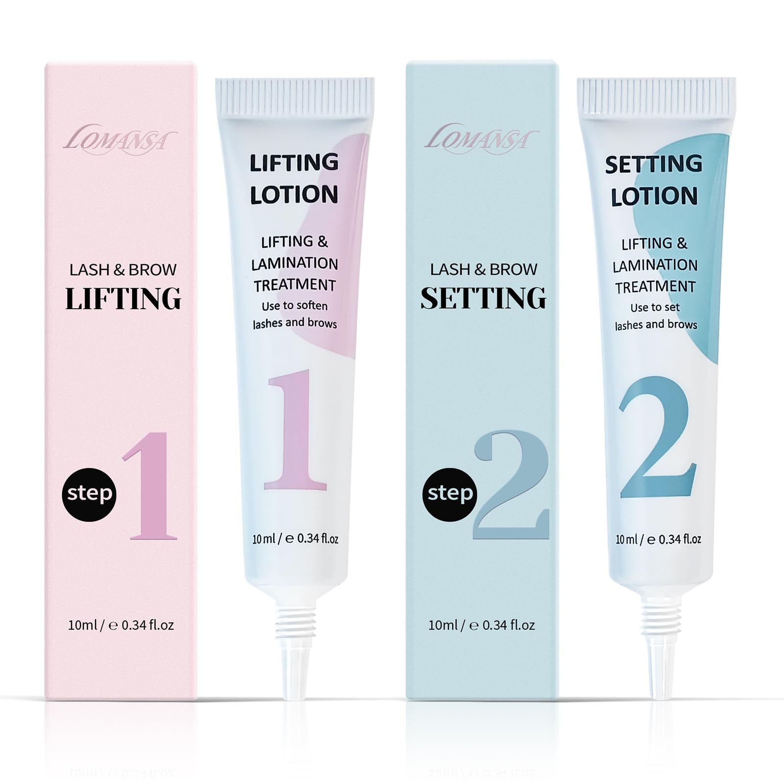 Lomansa Lash Lifting & Fixing Lotion – DIY Home Lash Lift with Precision Slim-Tip Tube