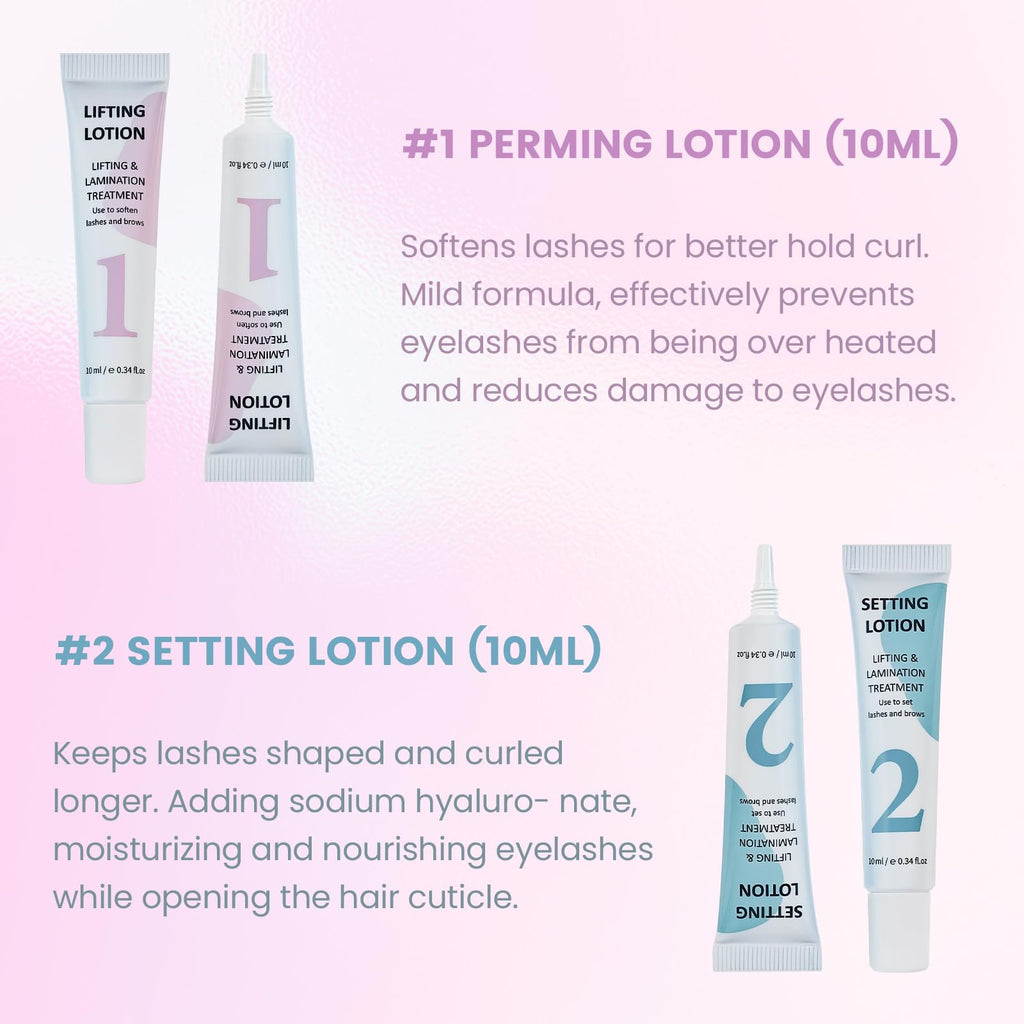 Lomansa Lash Lifting & Fixing Lotion – DIY Home Lash Lift with Precision Slim-Tip Tube