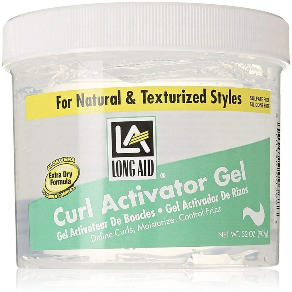 Long Aid Curl Activator Gel 32oz for Extra Dry Hair – Hydrating Curl Definition