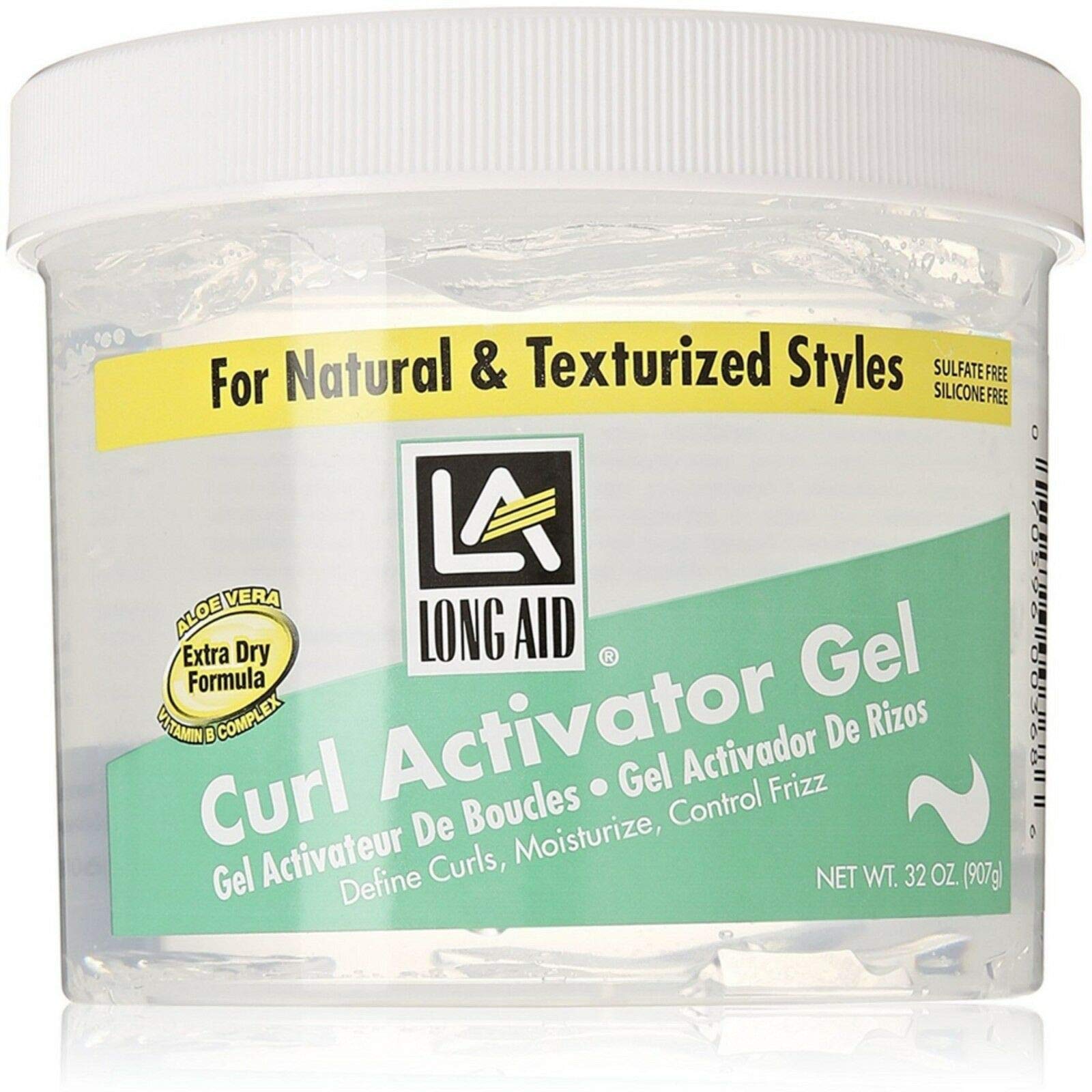 Long Aid Curl Activator Gel 32oz for Extra Dry Hair – Hydrating Curl Definition