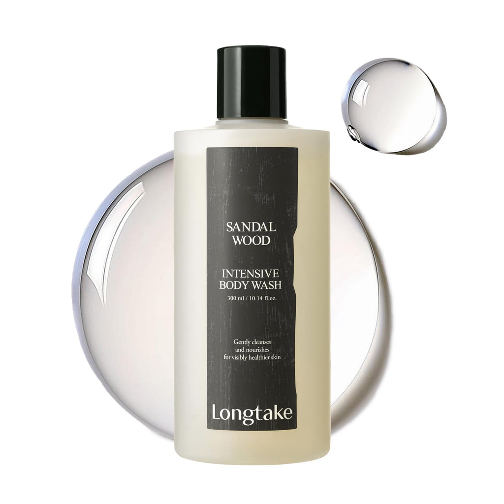 LONGTAKE Sandalwood Intensive Perfume Body Wash – Hydrating, Fragrance-Lasting, Skin Barrier Support