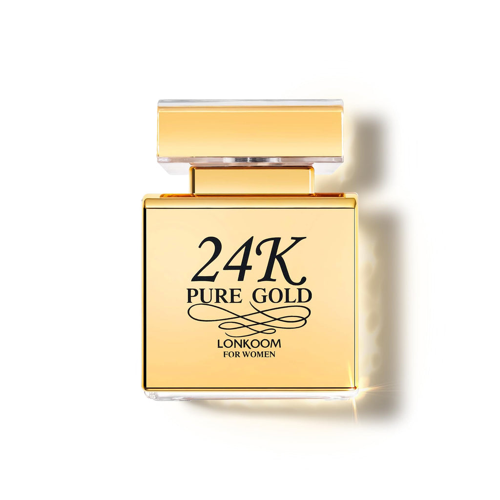 Lonkoom 24K Pure Gold Perfume for Women – Long-Lasting Praline Vanilla EDP, 3.4 fl oz