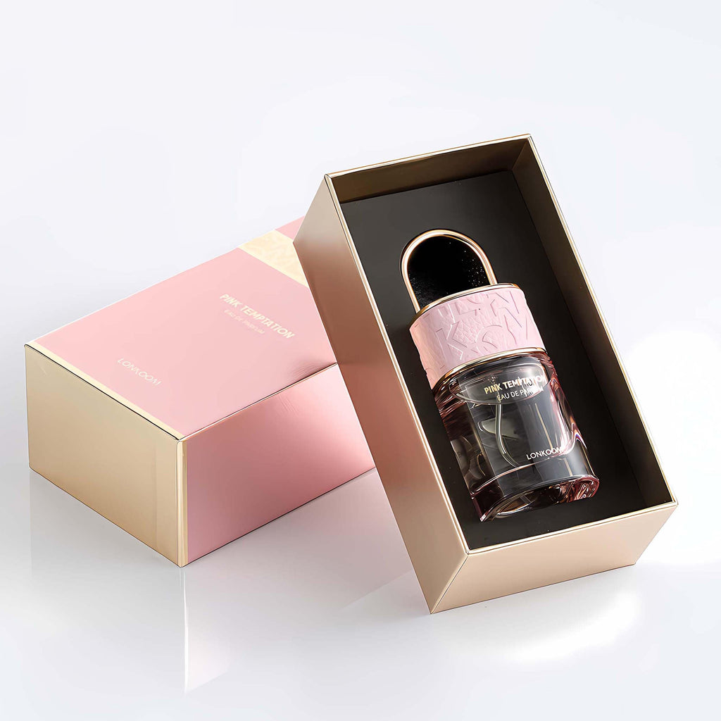 Lonkoom Lock Pink Temptation Eau de Parfum for Women – Floral Woody, 50ml