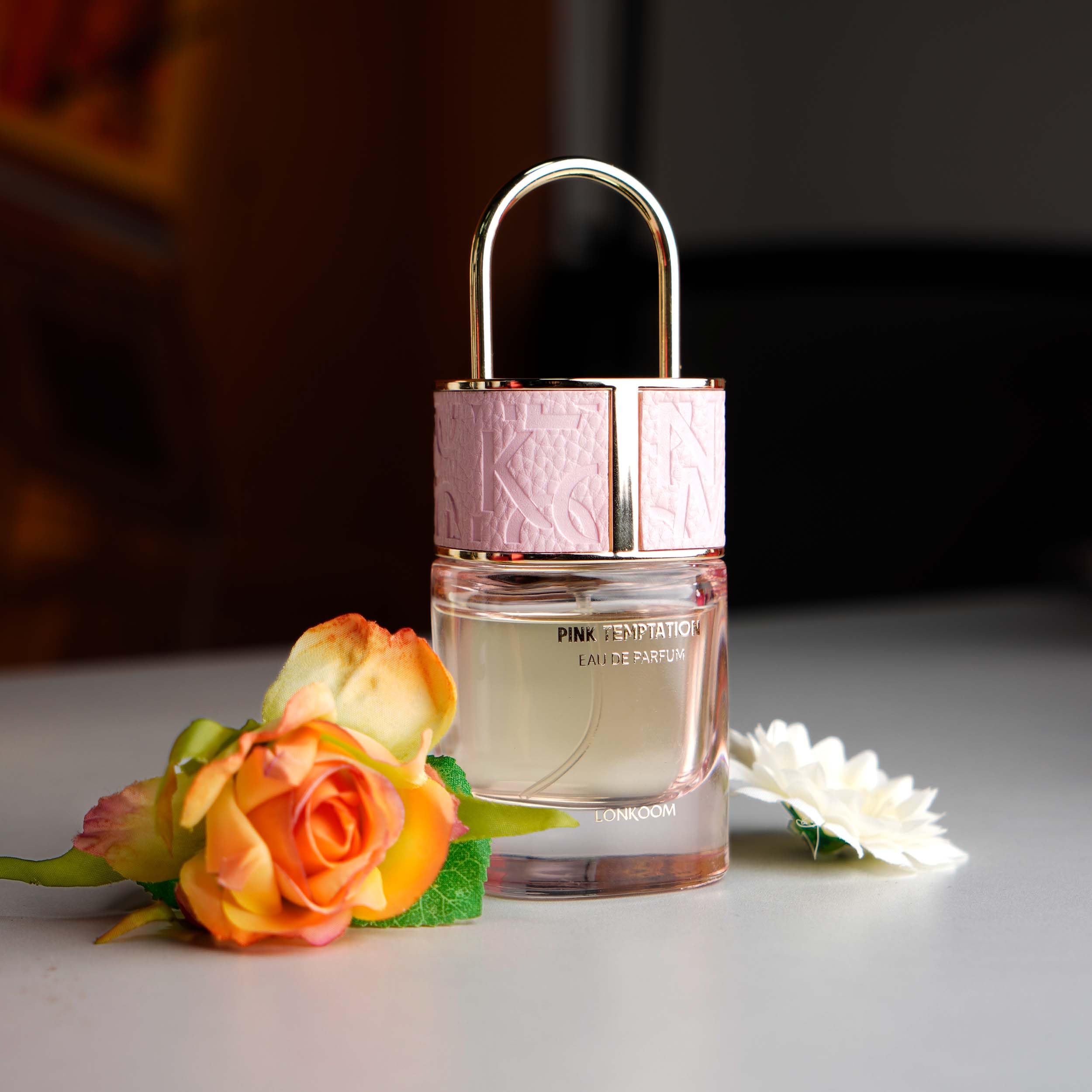 Lonkoom Lock Pink Temptation Eau de Parfum for Women – Floral Woody, 50ml