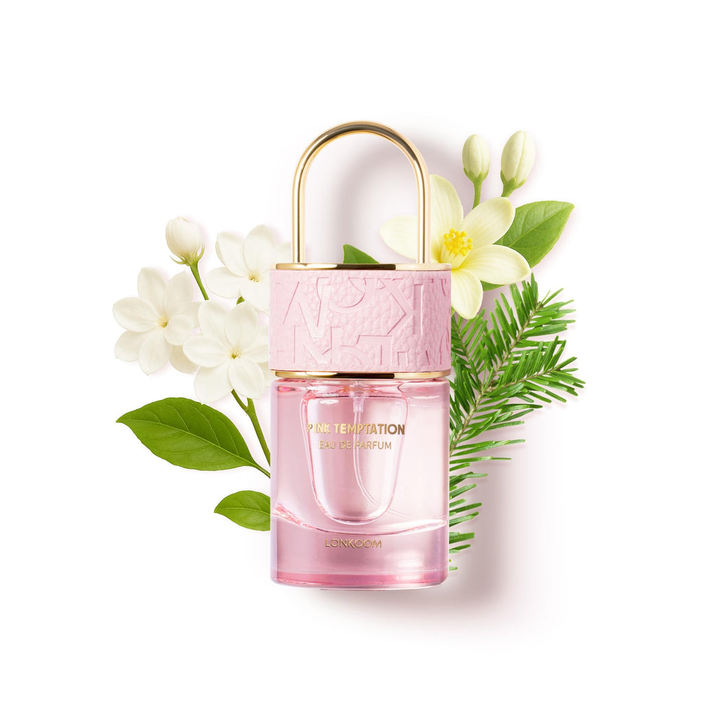 Lonkoom Lock Pink Temptation Eau de Parfum for Women – Floral Woody, 50ml