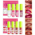 Loobexery 8-Shade Fat Oil Lip Gloss – Hydrating Lip Glow Oil with Big Brush Head, Non-Sticky Shine