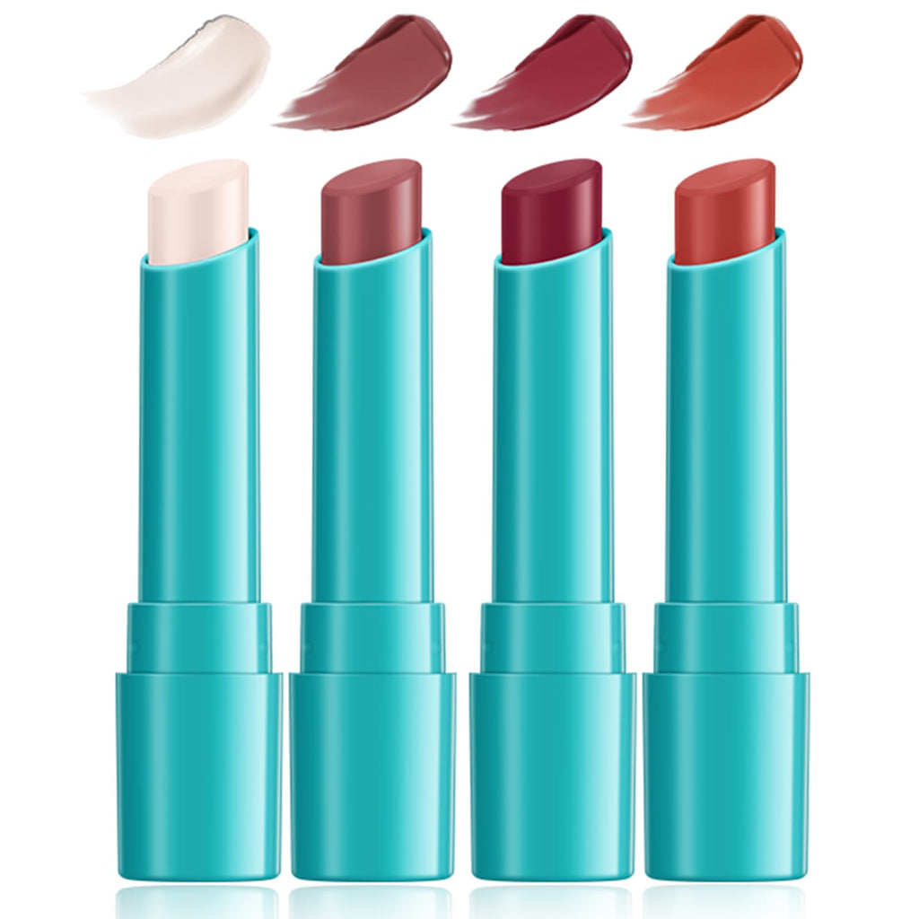 Loobexery 4 Pcs Lip Tint Hydrating Set – Long-Lasting, Waterproof Lip Gloss & Tint (01#)