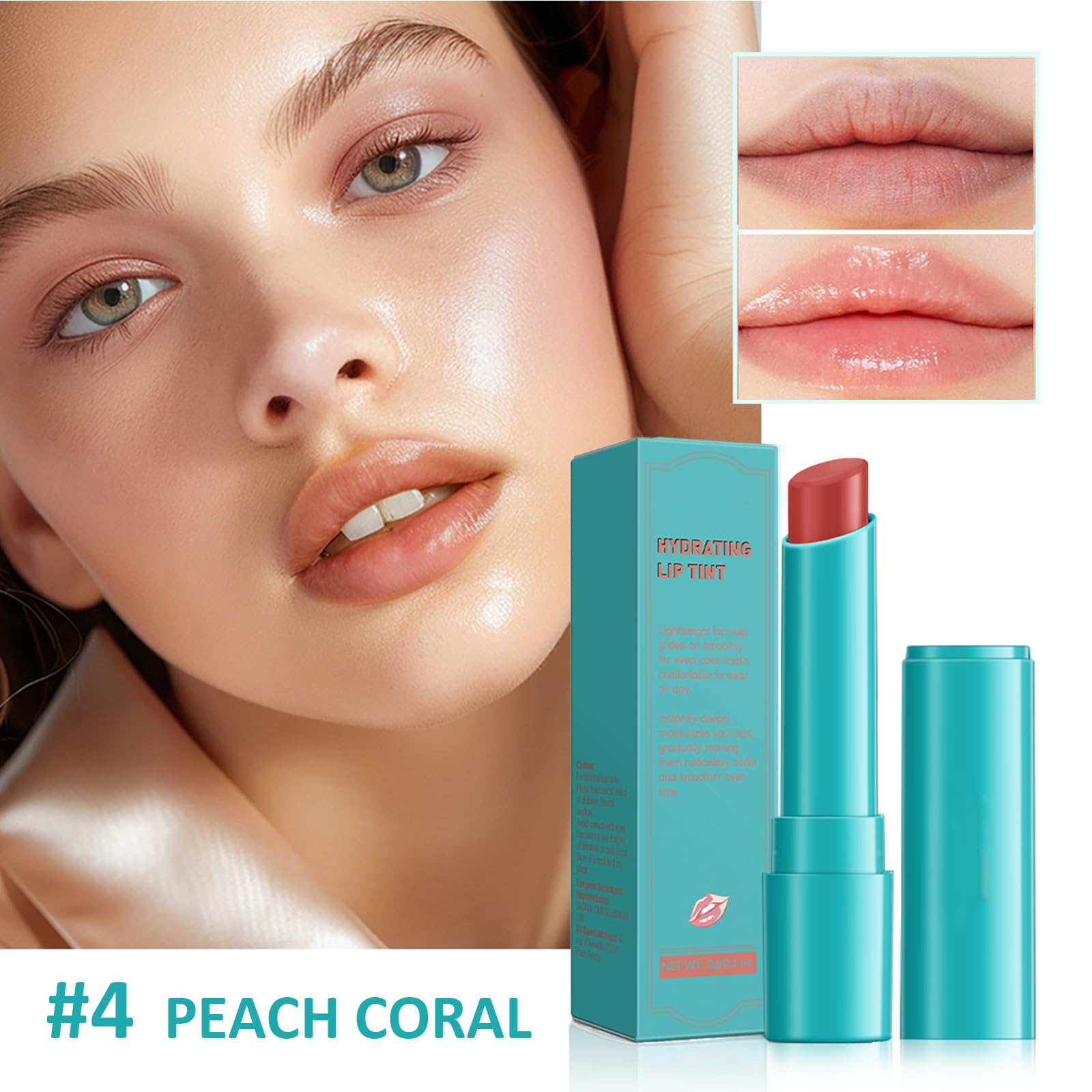 Loobexery 4 Pcs Lip Tint Hydrating Set – Long-Lasting, Waterproof Lip Gloss & Tint (01#)