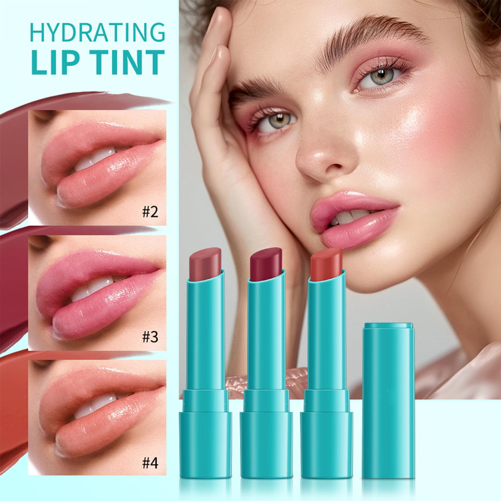 Loobexery 4 Pcs Lip Tint Hydrating Set – Long-Lasting, Waterproof Lip Gloss & Tint (01#)