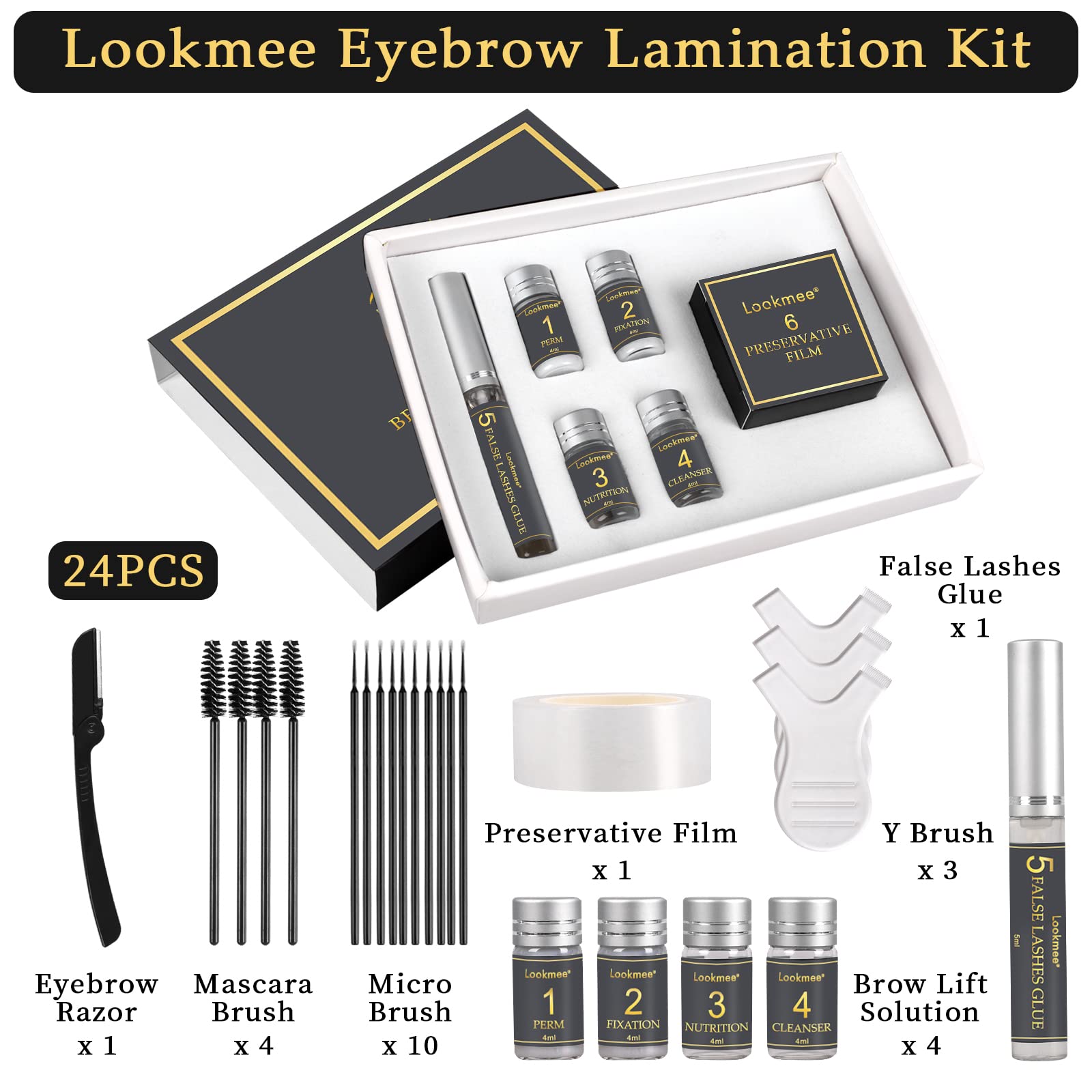 Lookmee 5-in-1 Lash Lift & Eyebrow Lamination Kit – DIY Salon-Quality Lashes & Brows