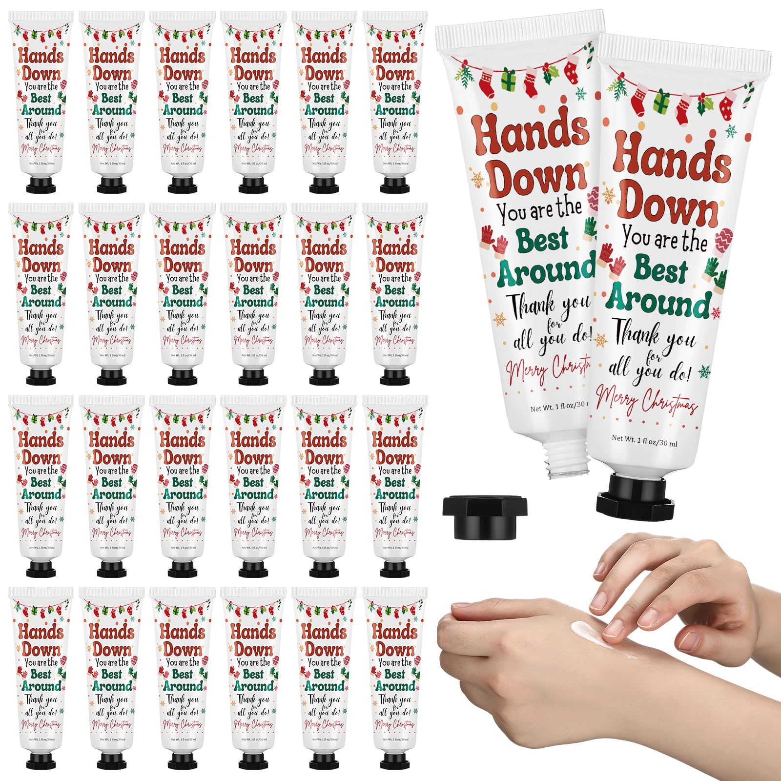 Loopeer 24 Pcs Christmas Hand Cream Gift Set – 30 ml Travel Size Stocking Stuffers