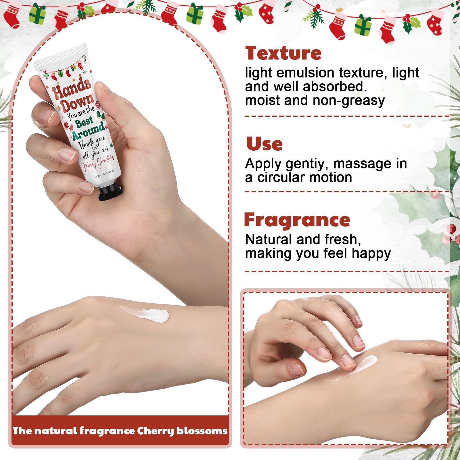 Loopeer 24 Pcs Christmas Hand Cream Gift Set – 30 ml Travel Size Stocking Stuffers