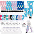 Loopeer 24-Set Dental Hygiene Gift Set — Hand Cream, Lip Balm, Cards & Organza Bags