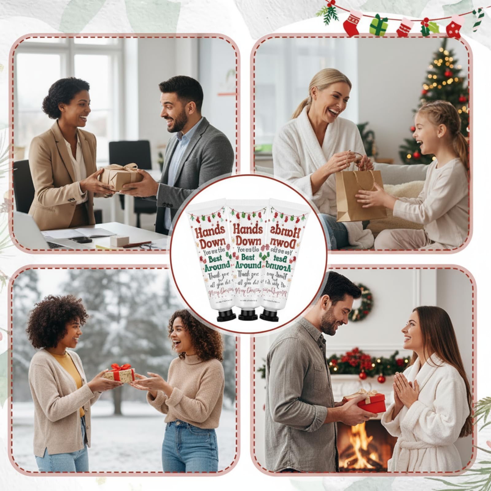 Loopeer 24 Pcs Christmas Hand Cream Gift Set – 30 ml Travel Size Stocking Stuffers