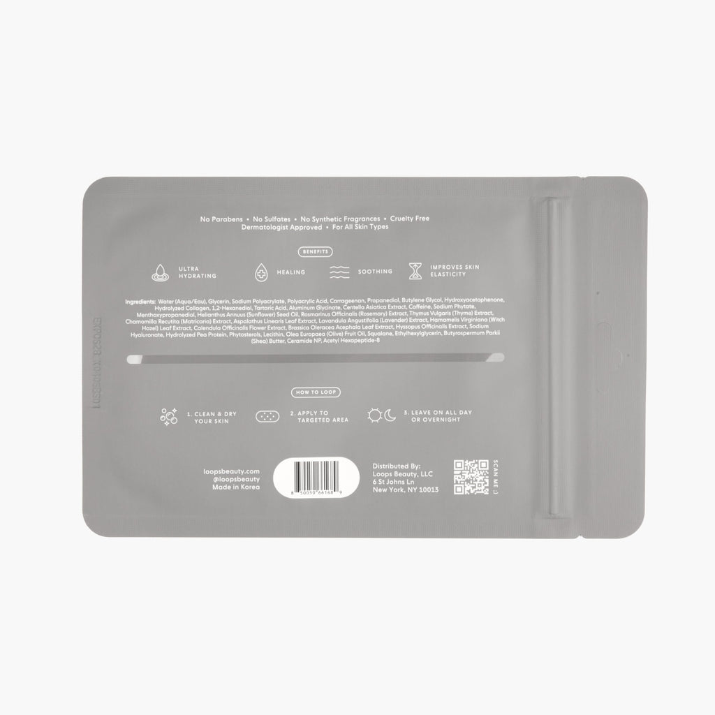 LOOPS HydraShield Hydrating Hydrogel Body Patches – Deep Moisture & Elasticity (Pack of 6)