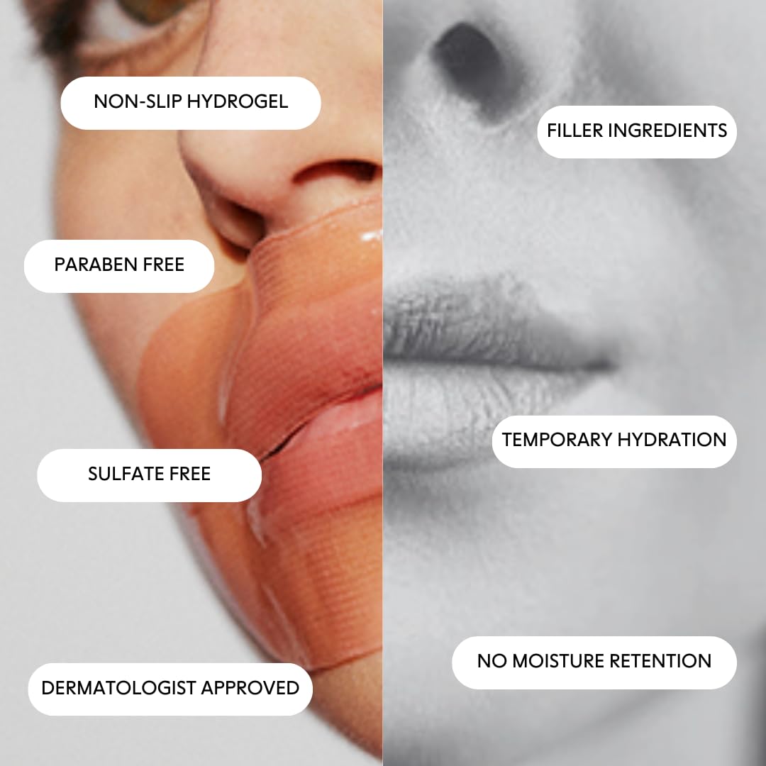 LOOPS Weekly Reset Hydrogel Lip Mask – Deep Hydration & Smooth, Plump Lips (5 Pc)