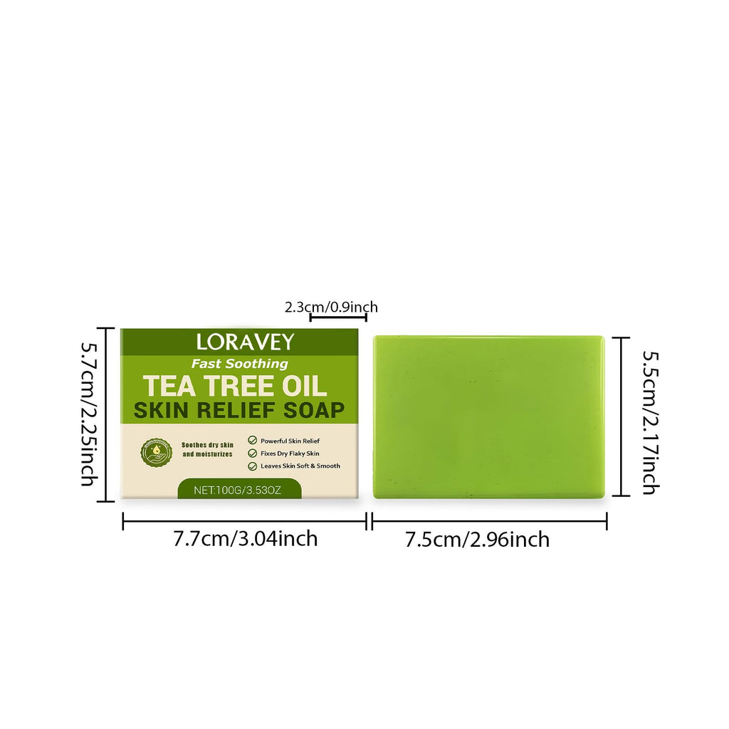 Loravey Antifungal Relief Soap Bar with Tea Tree Oil – Gentle Foot & Body Cleanser