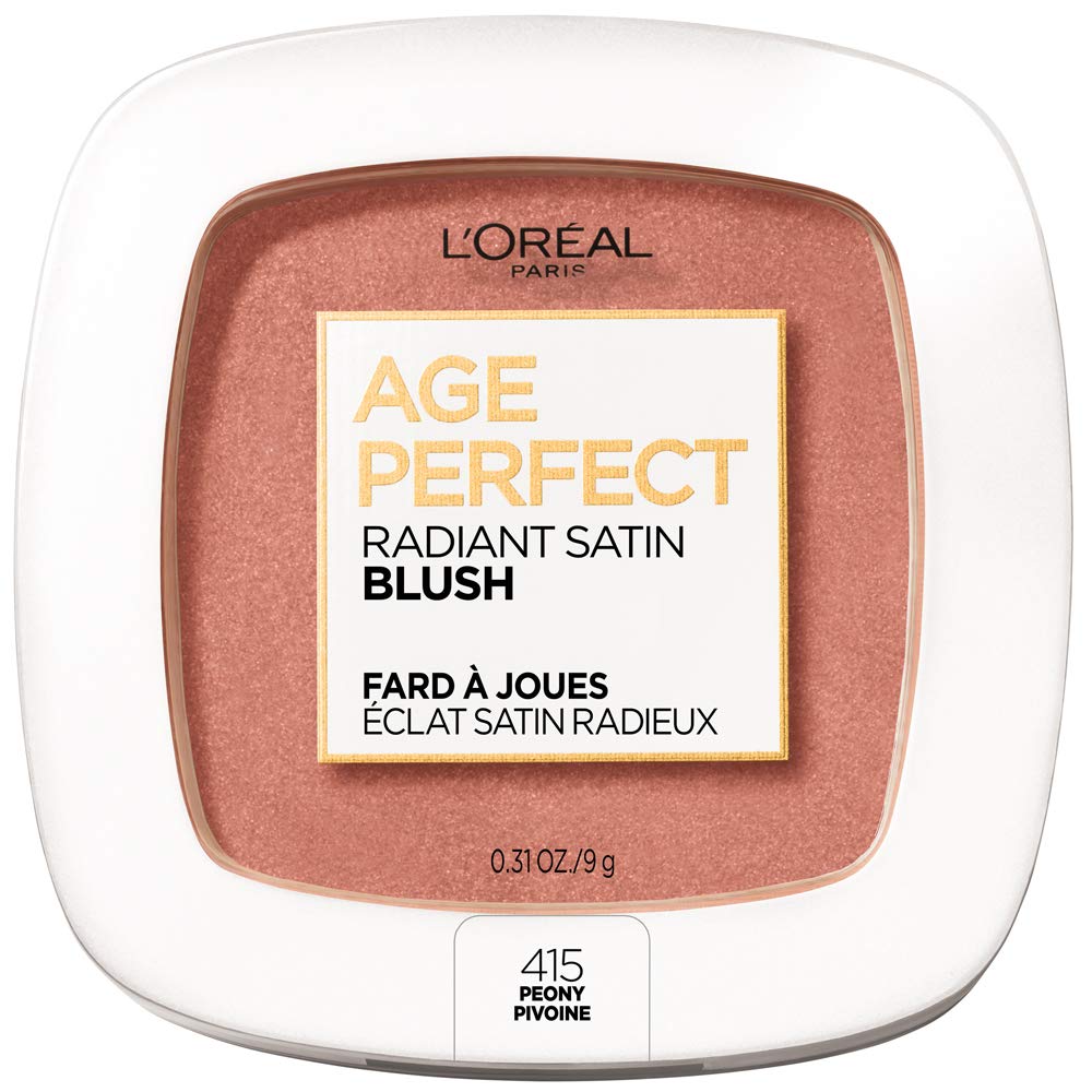 L’Oréal Paris Age Perfect Radiant Satin Blush with Camellia Oil, Peony – Creamy, Buildable Glow for Mature Skin