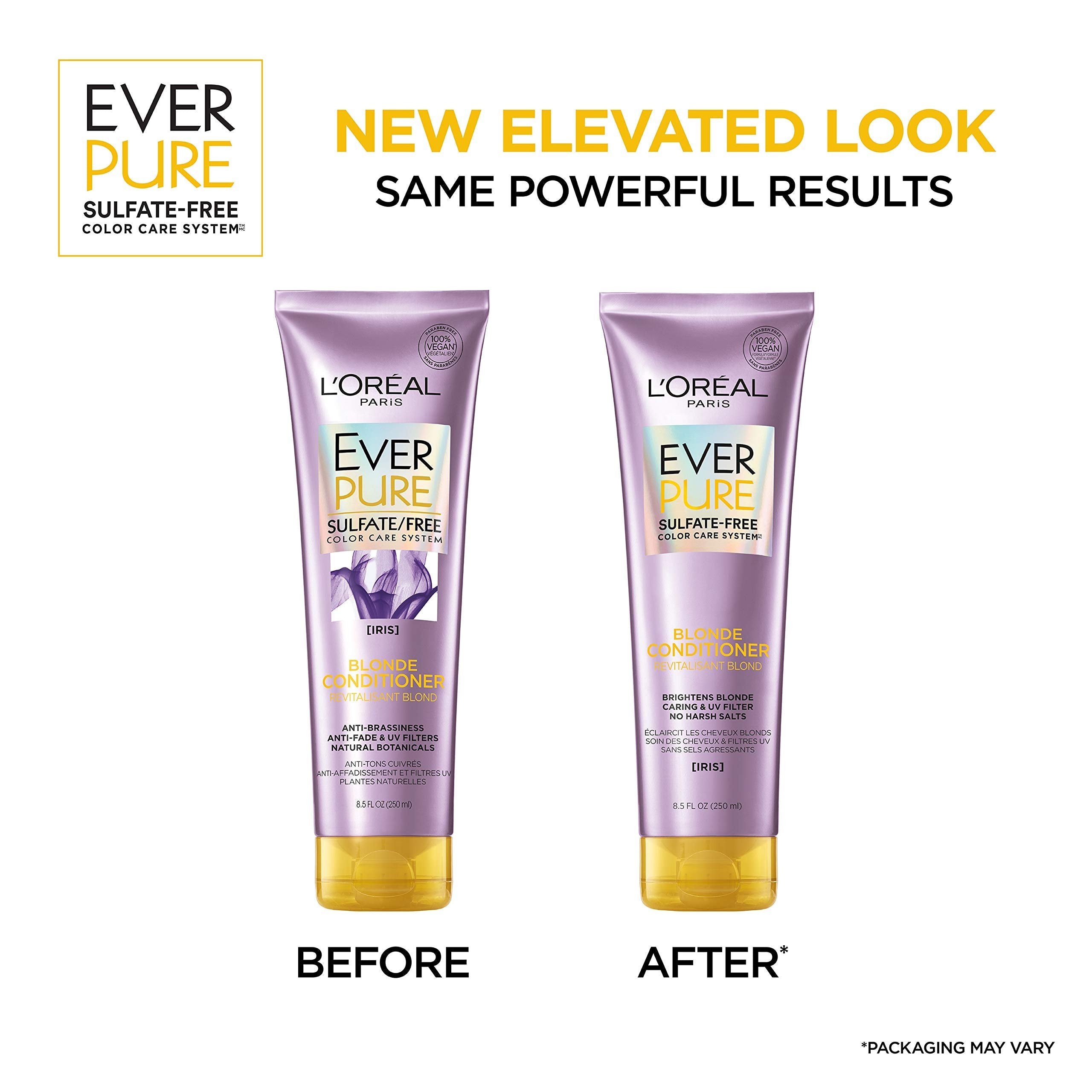 L'Oreal Paris EverPure Blonde Sulfate-Free Shampoo – Neutralizes Brass & Balances Blonde Hair | 2 x 8.5 oz