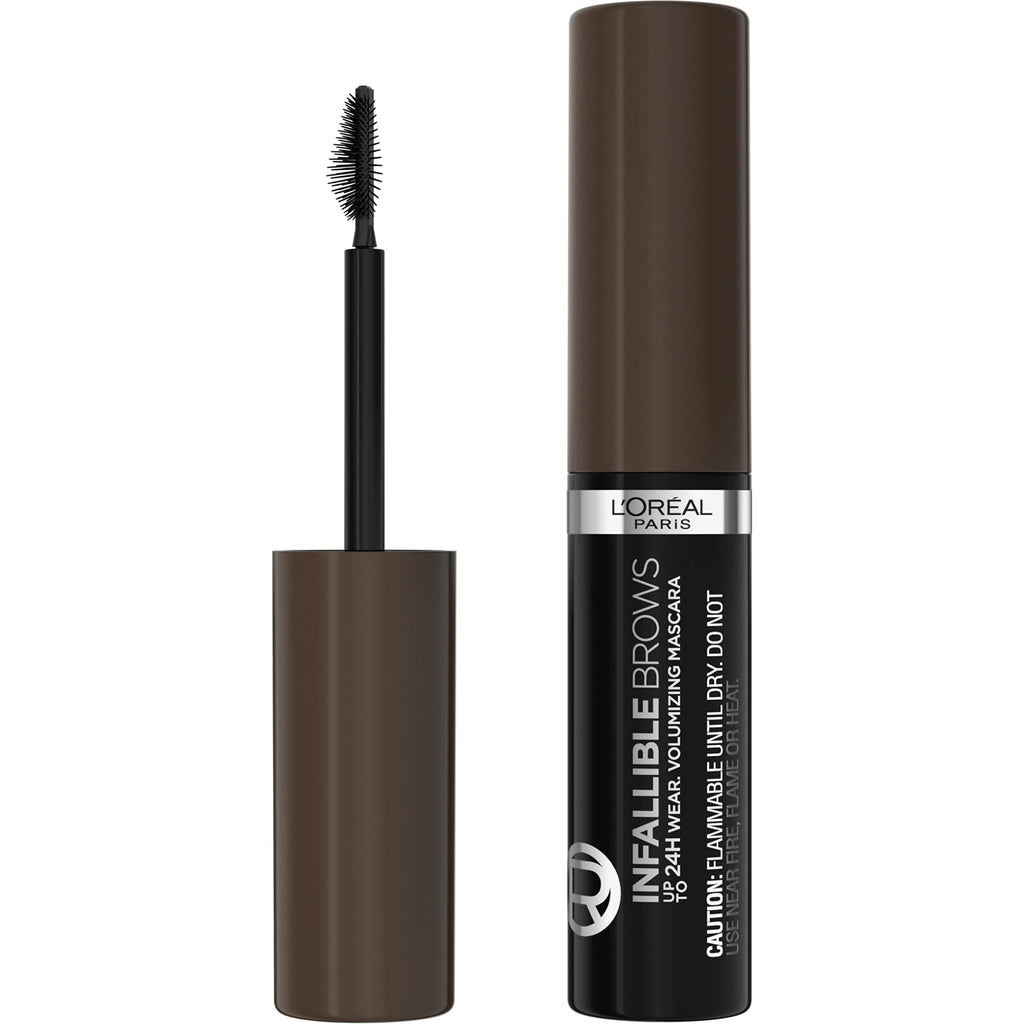 L’Oréal Paris Infallible Volumizing Brow Mascara – 24H Wear, 2X Fuller Brows, 3.0 Soft Black