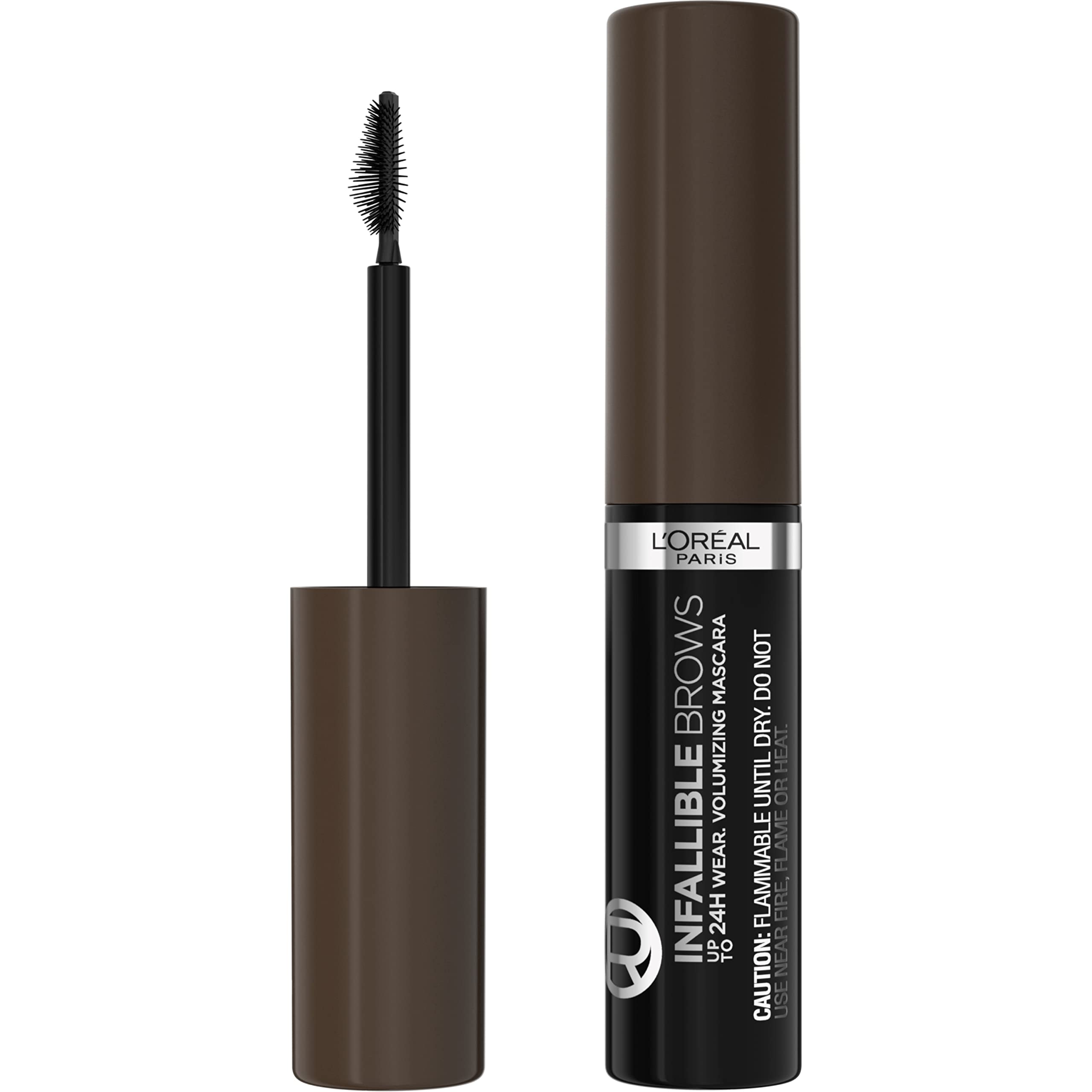 L’Oréal Paris Infallible Volumizing Brow Mascara – 24H Wear, 2X Fuller Brows, 3.0 Soft Black