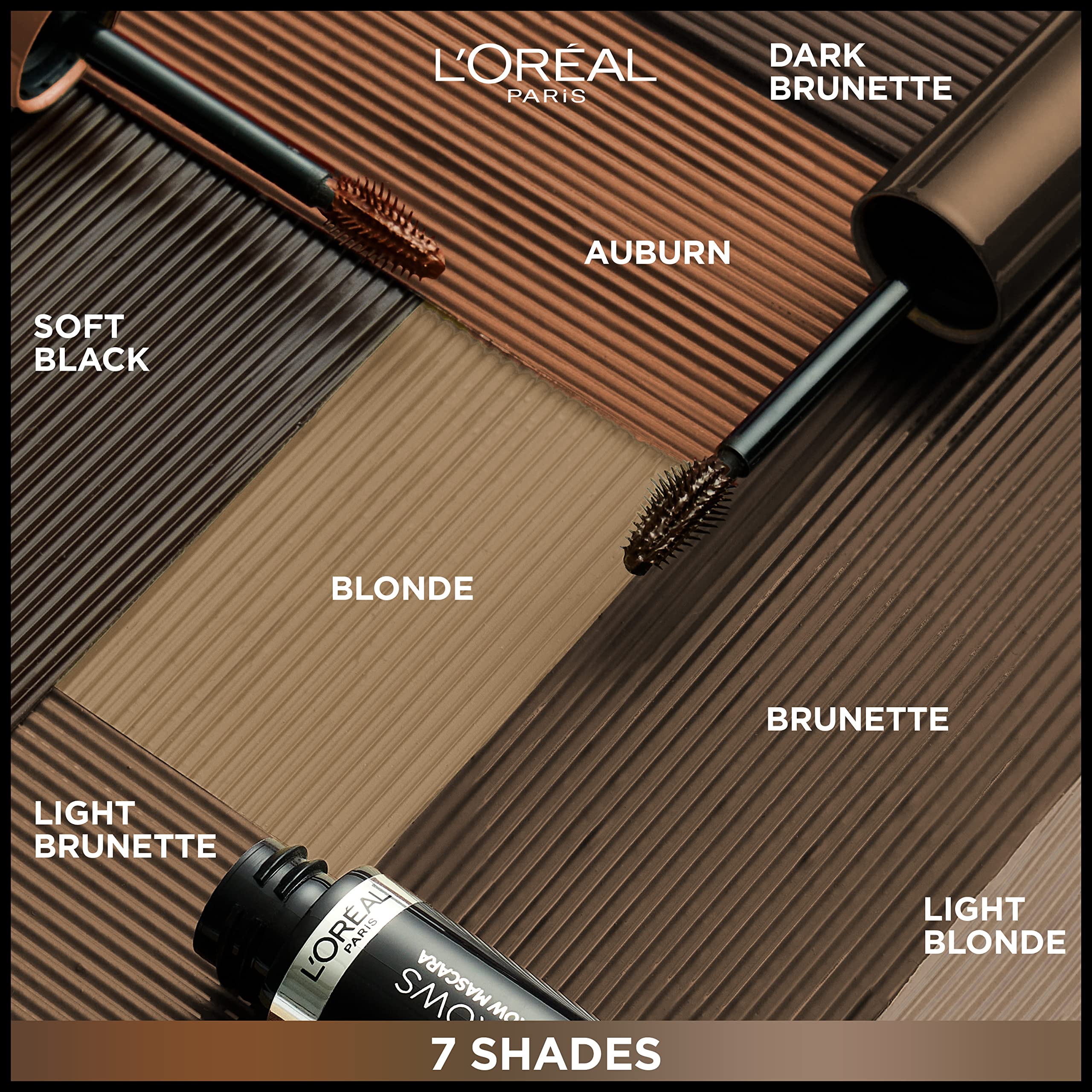 L’Oréal Paris Infallible Volumizing Brow Mascara – 24H Wear, 2X Fuller Brows, 3.0 Soft Black