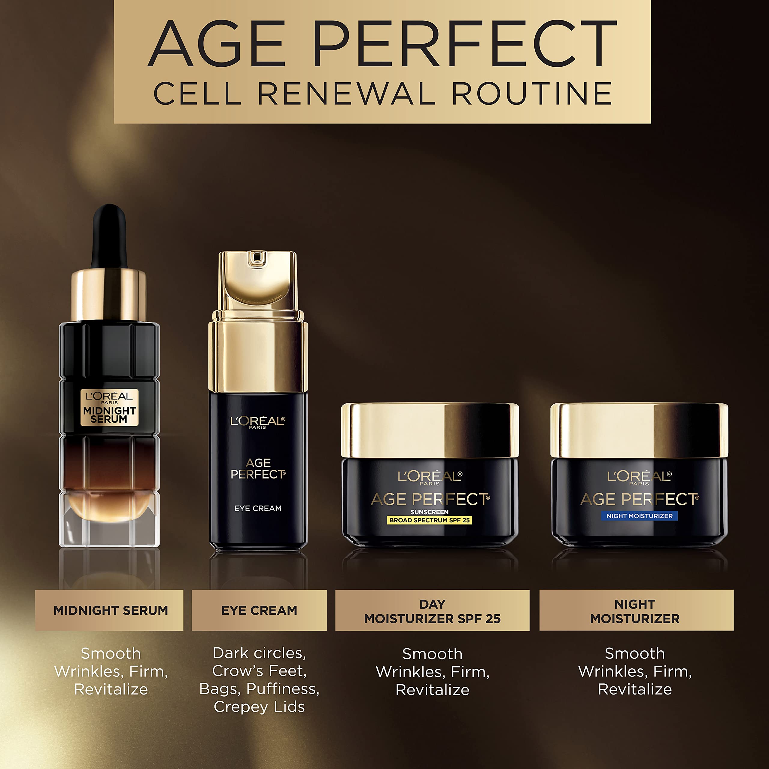 L'Oreal Paris Age Perfect Cell Renewal Eye Cream – Dark Circles & Puffiness, 0.5 Fl oz
